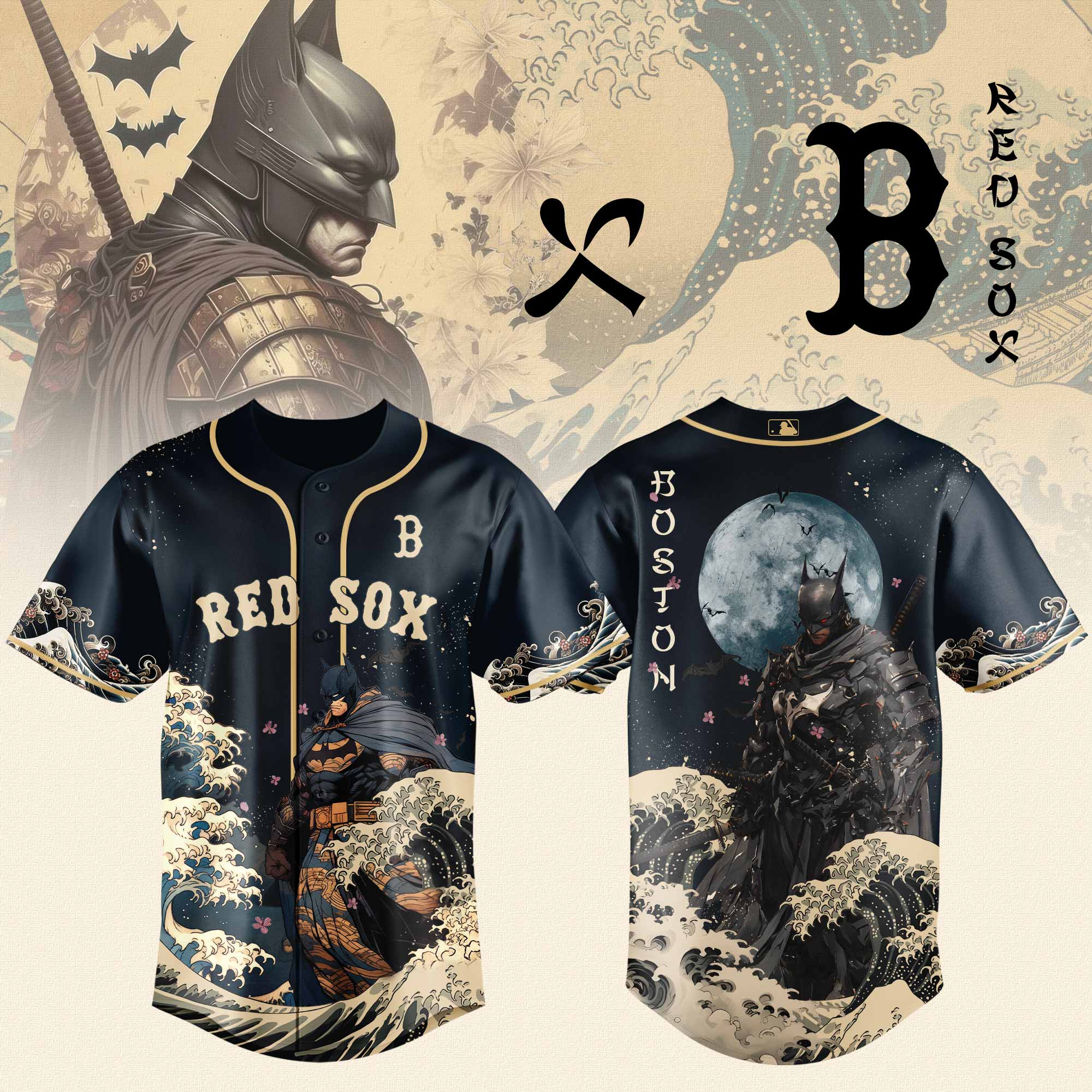 Boston Red Sox x Batman Night Limited Edition Jersey 2025 PT71789
