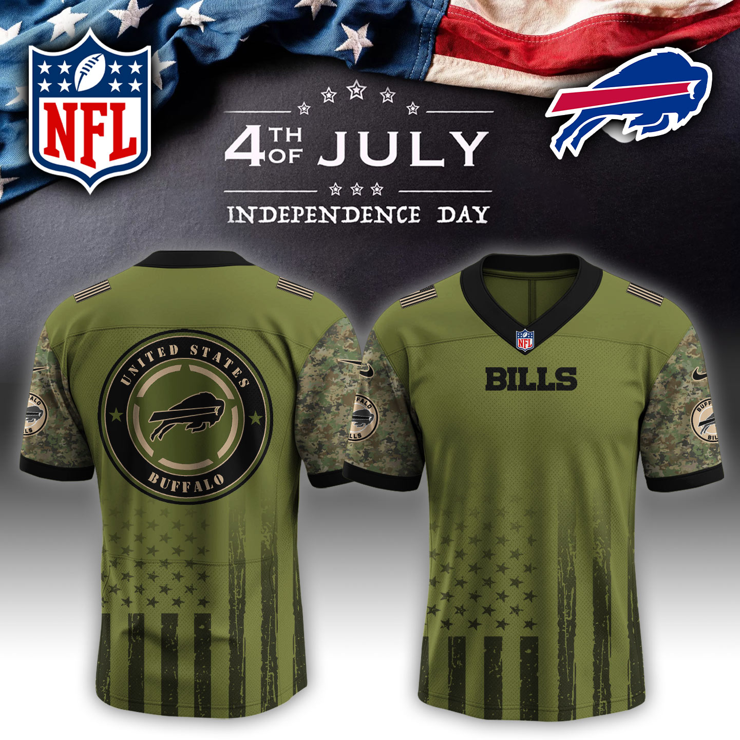 Buffalo Bills NFL x Independent Day Jersey PT70258
