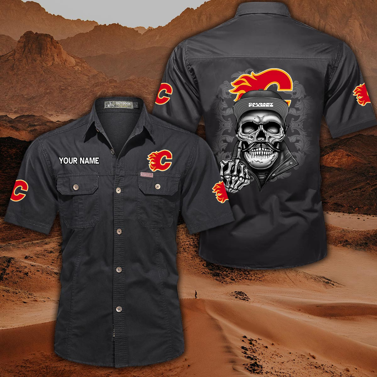 Calgary Flames Pocket Short Sleeve Shirt PT69539