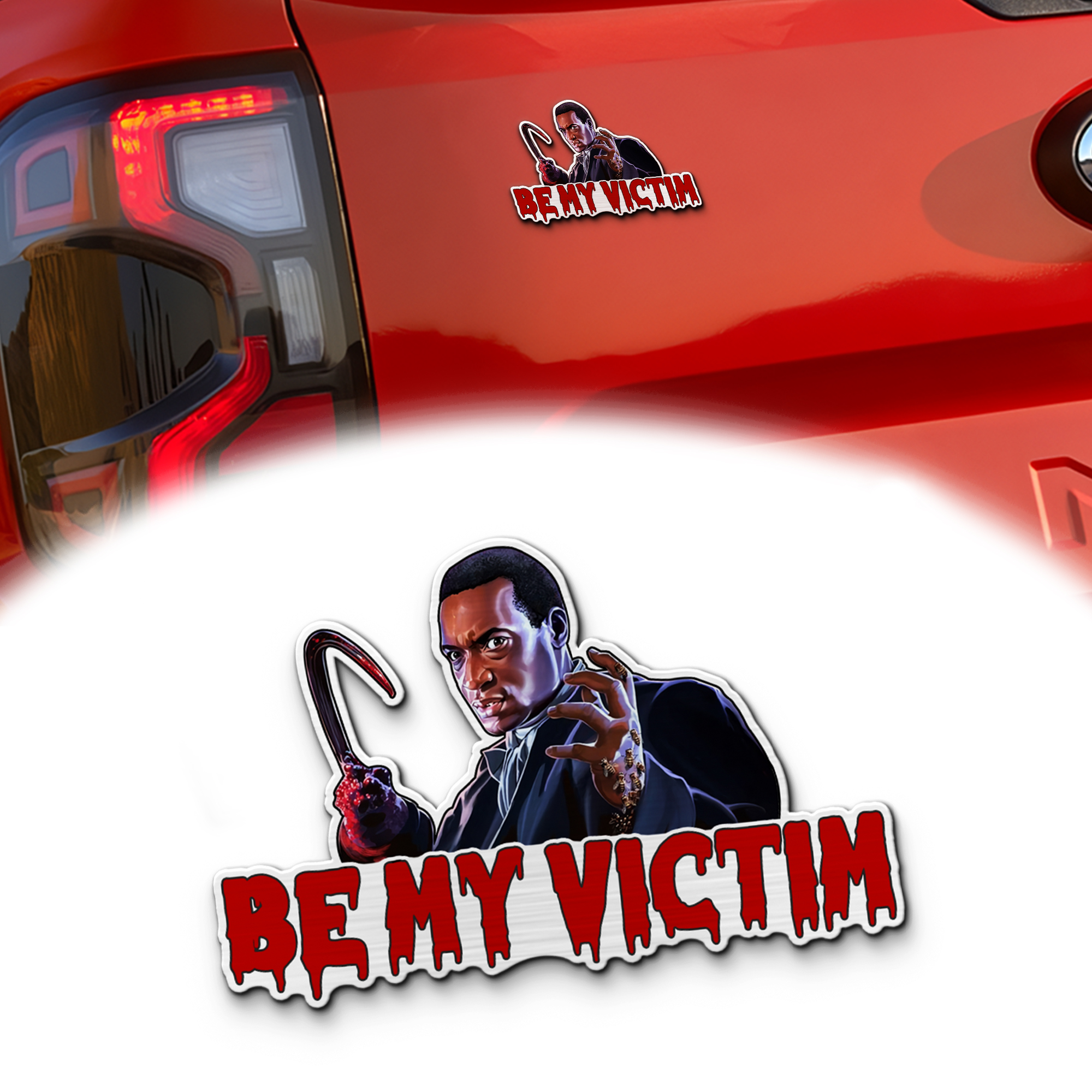Candyman Signature And Iconic Quote Edition Laser Engraved Car Emblem MS10169