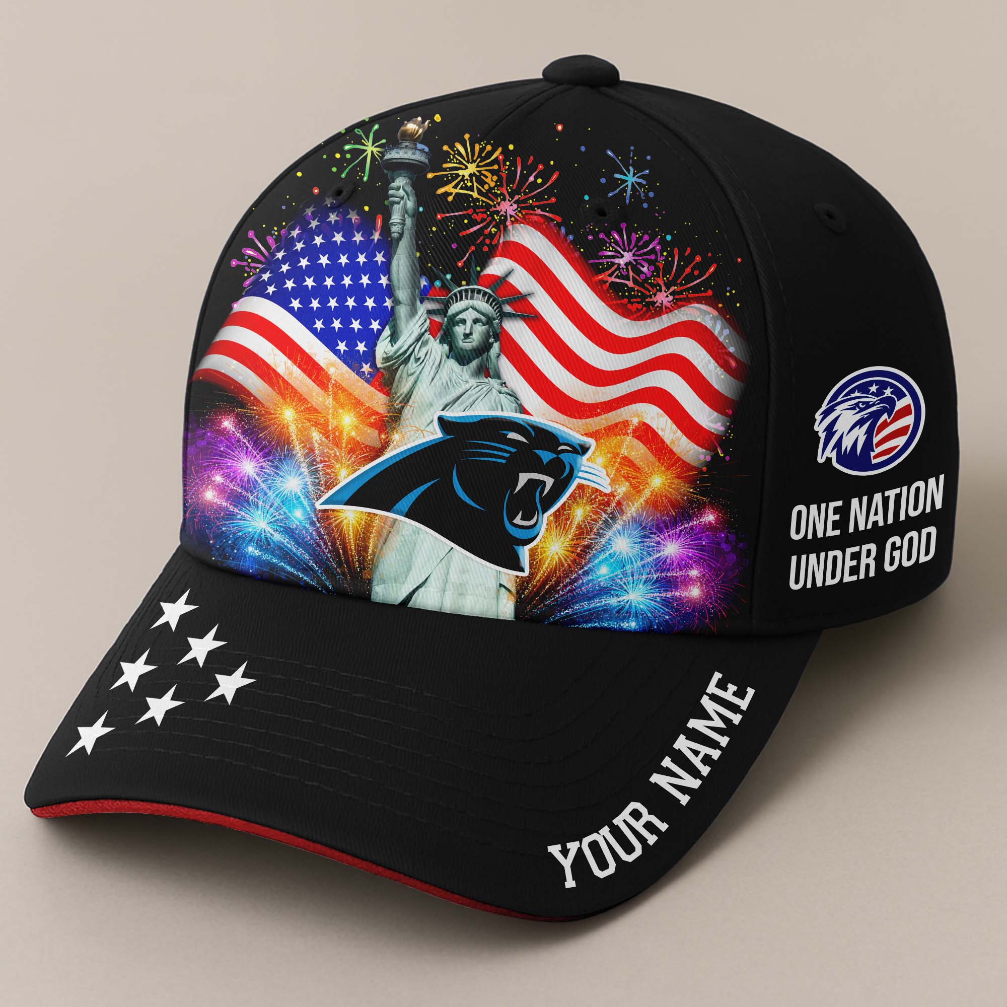Carolina Panthers Independence Day Cap PT68499