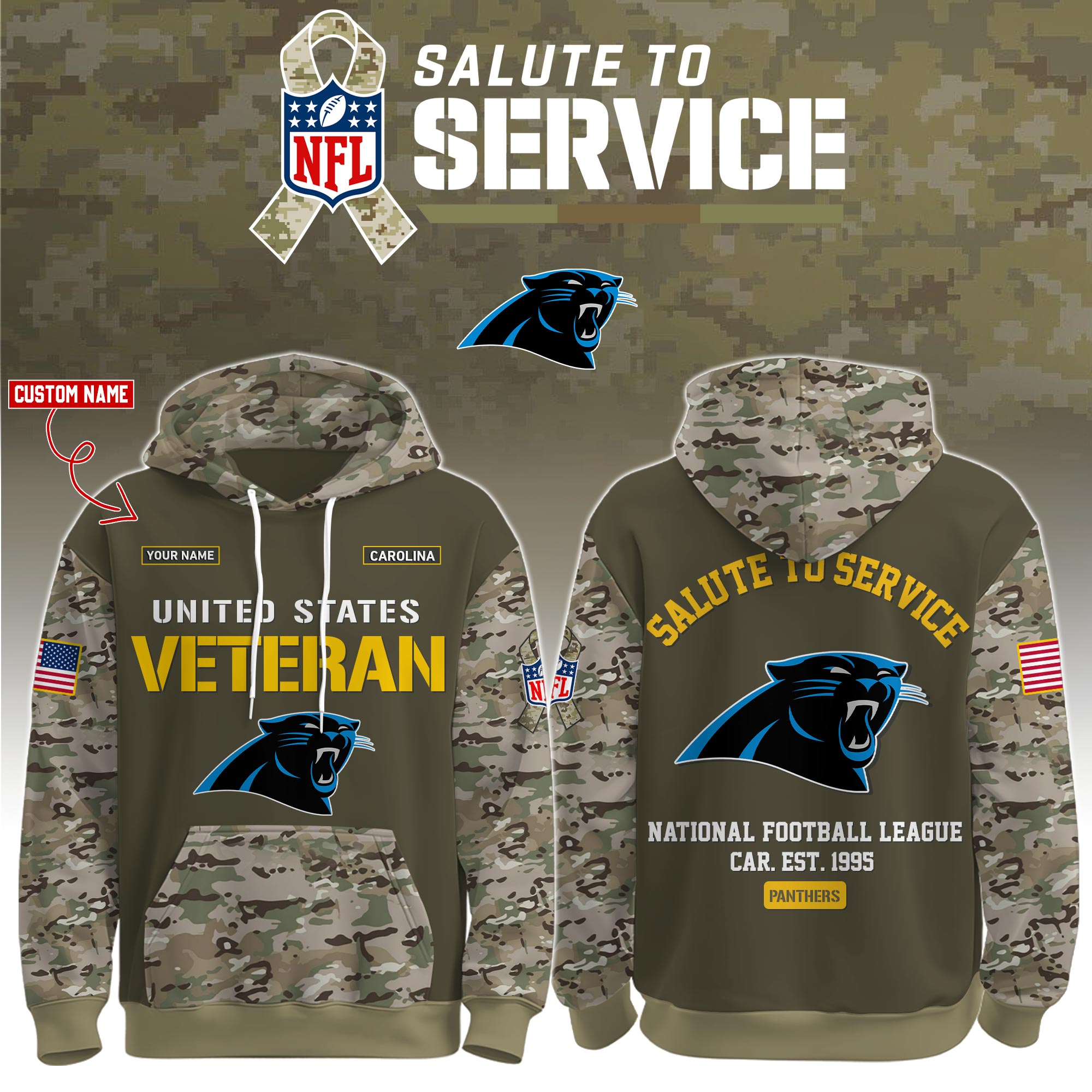 Carolina Panthers Veteran Birthday Limited Editions Ver 3 PT76049