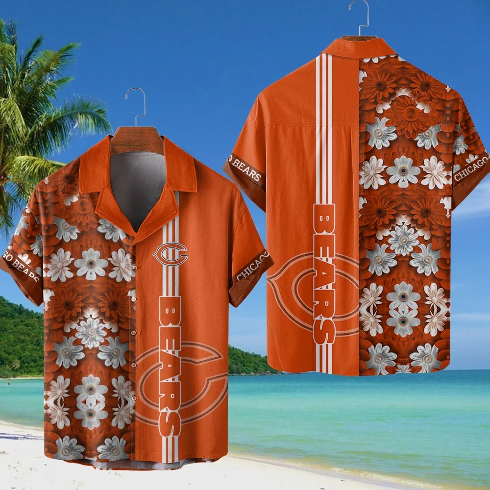 Chicago Bears NFL Flower Hawaiian Shirt PT68470