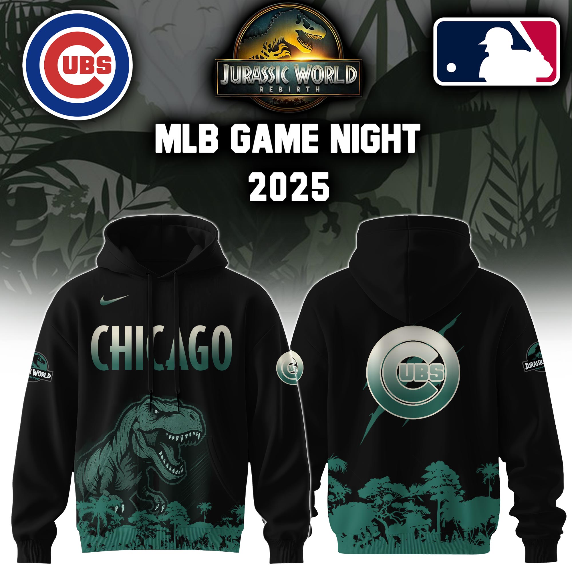 Chicago Cubs X Jurassic World Hooide Colab 2025 Editons Limited PT70167