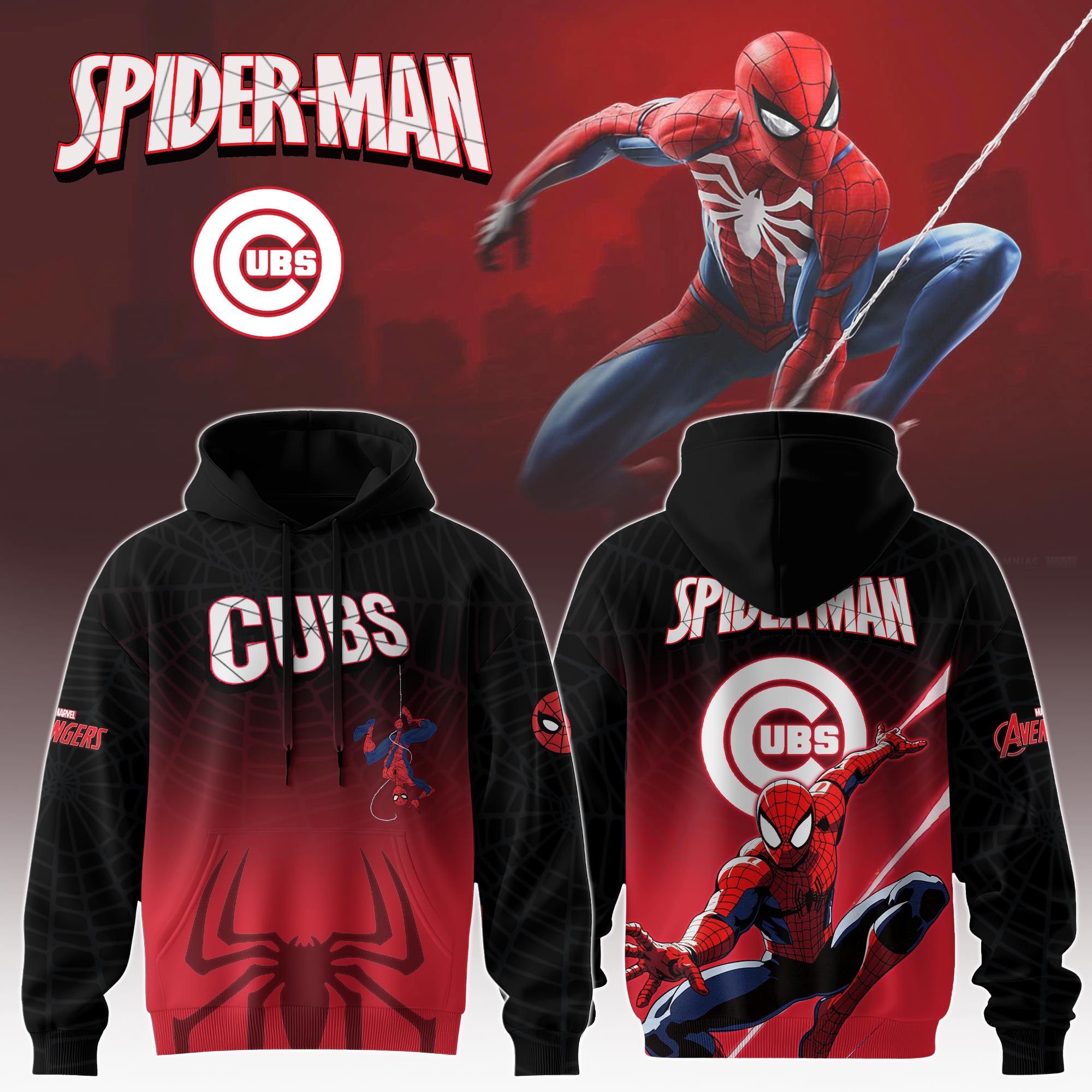 Chicago Cubs X Spider Man Game Night Special Edition Hoodie MS06504