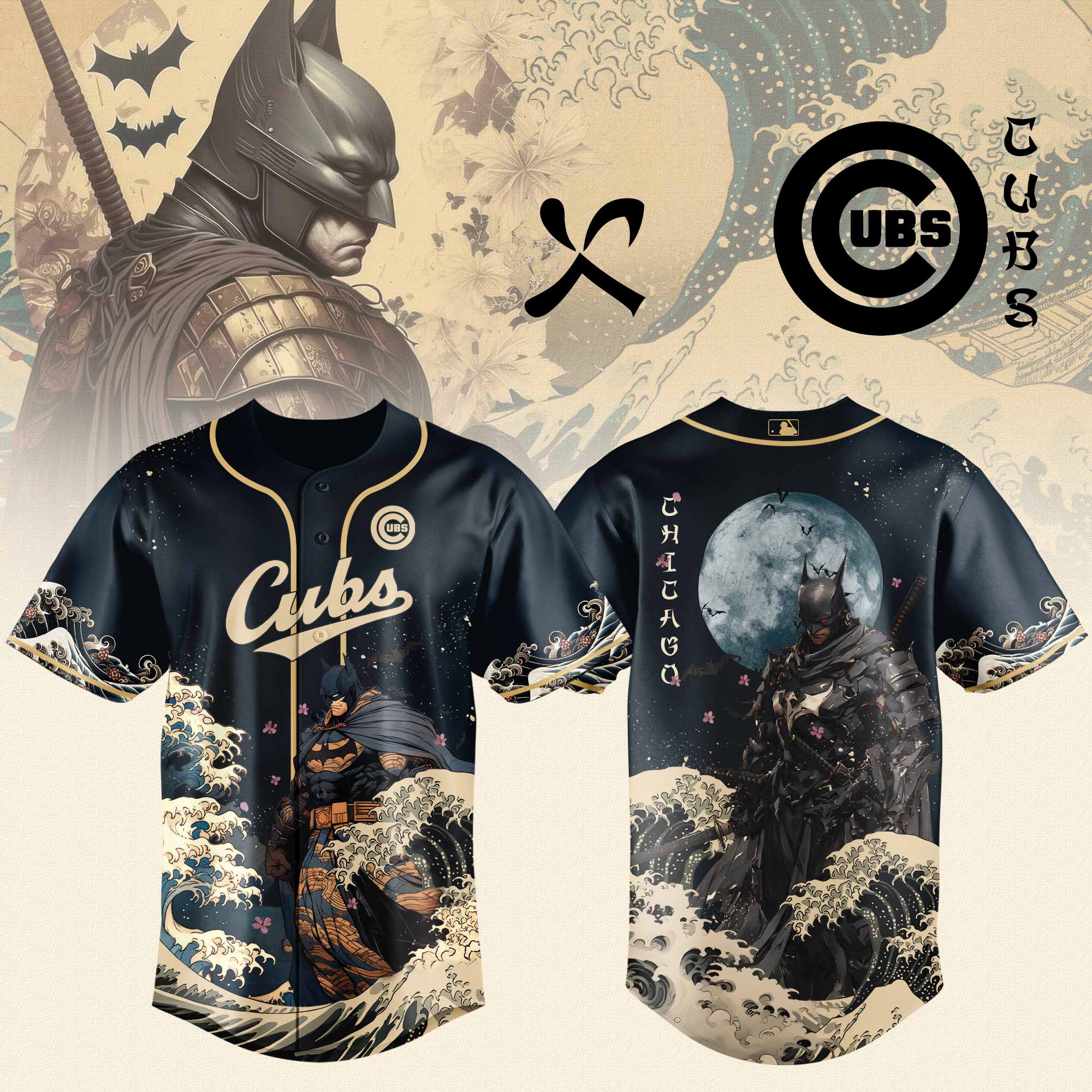 Chicago Cubs x Batman Night Limited Edition Jersey 2025 PT71796