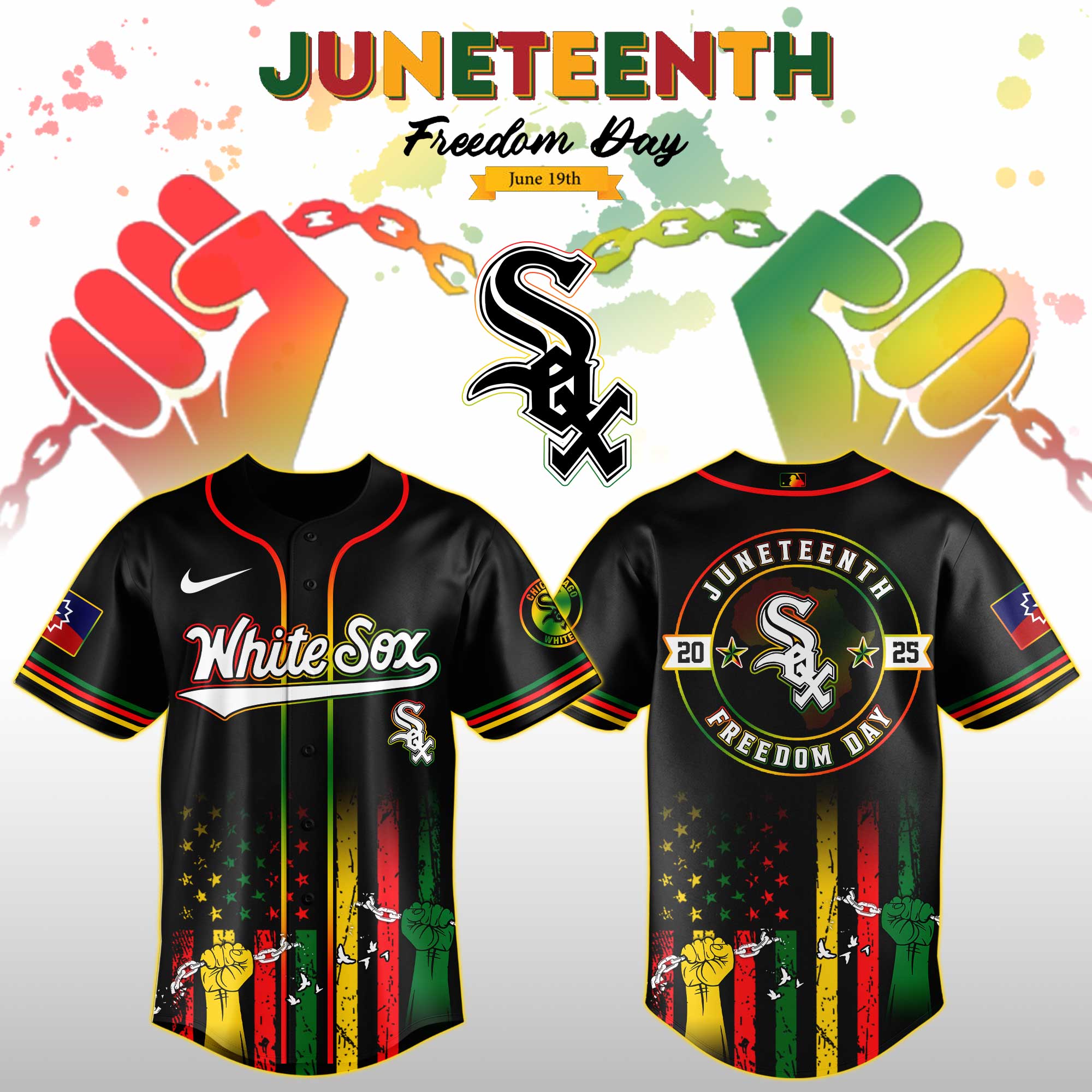 Chicago White Sox Mlb X Juneteenth Day Jersey Edition Jersey 2025 PT67736