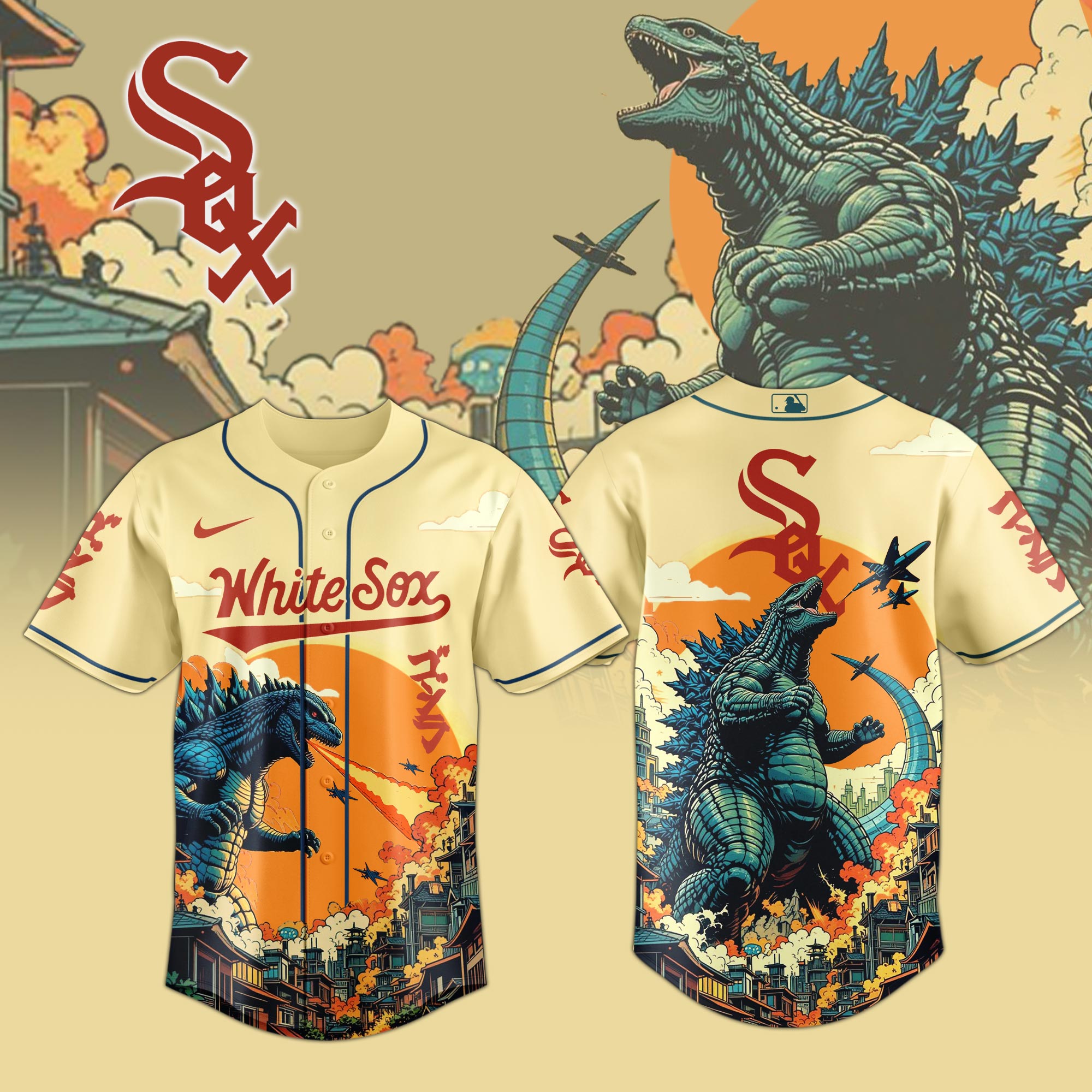 Chicago White Sox Special Godzilla Limited Edition Jersey PT72828
