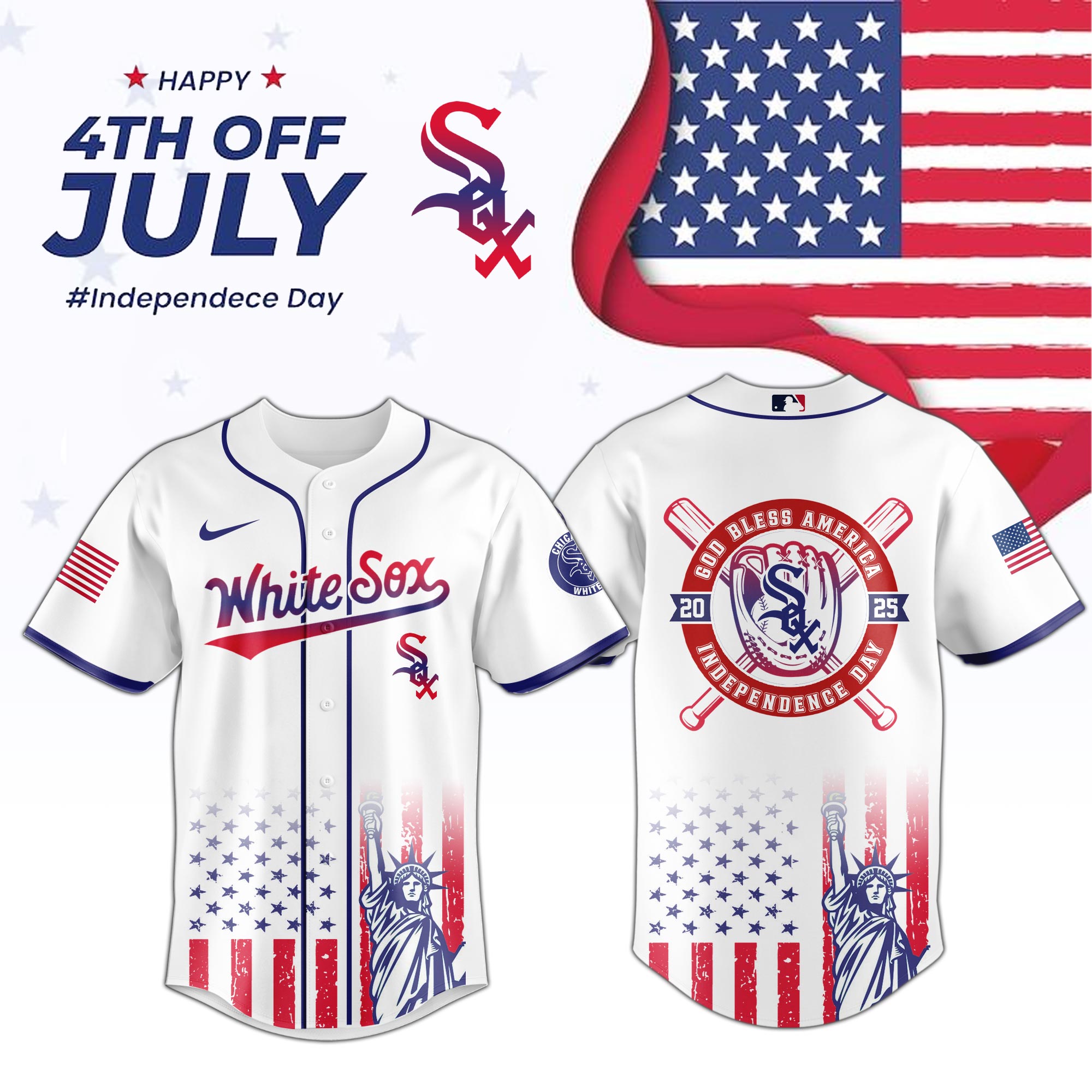 Chicago White Sox Special Independence Day Limited Edition Jersey PT68878
