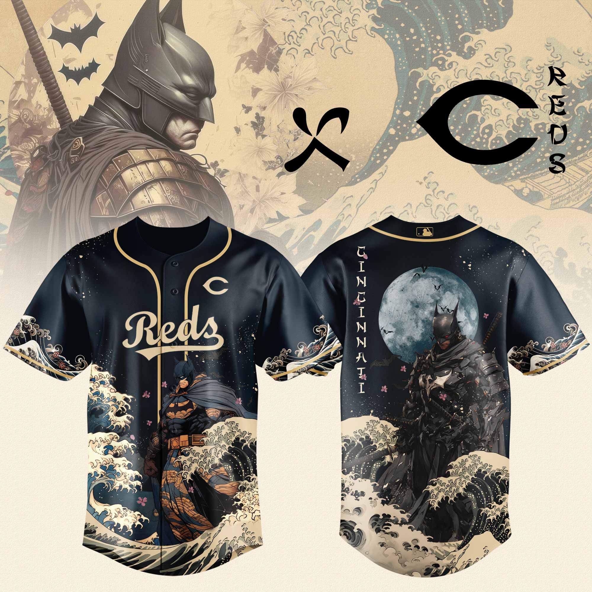 Cincinnati Reds x Batman Night Limited Edition Jersey 2025 PT71805