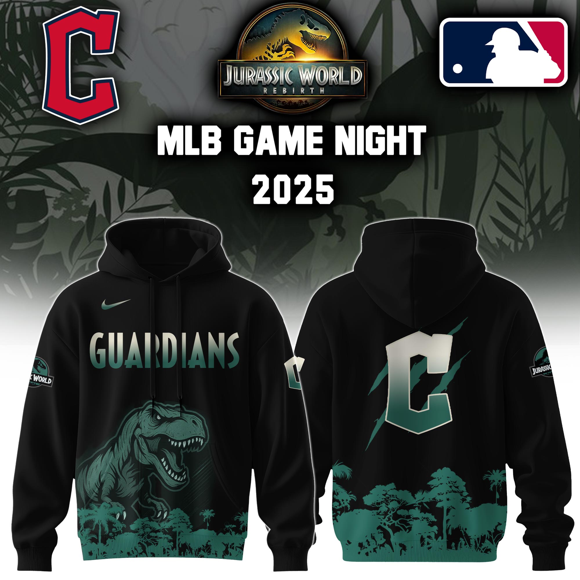 Cleveland Guardians X Jurassic World Hooide Colab 2025 Editons Limited PT70179