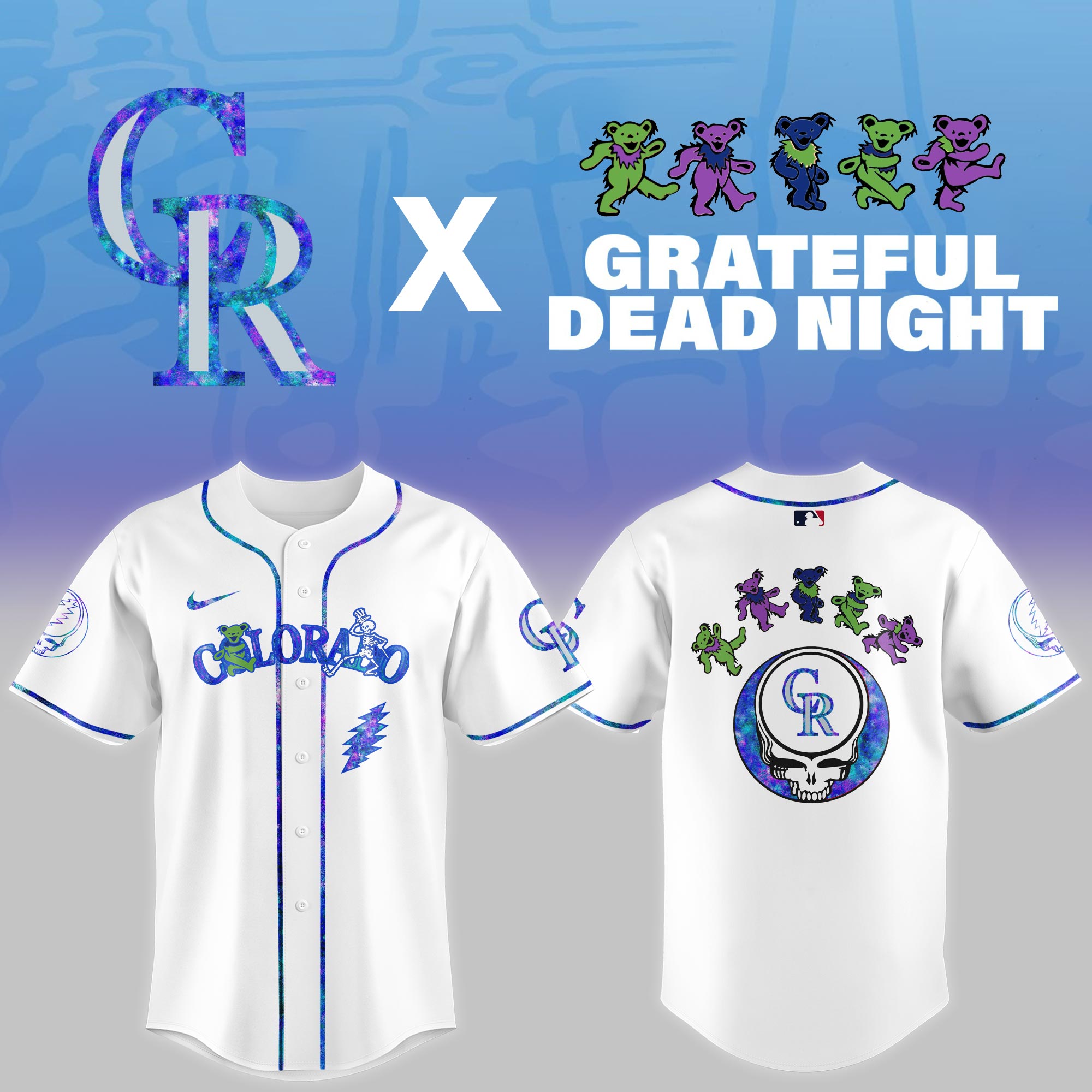 Colorado Rockies 2025 Grateful Dead Night Limited Jersey PT68323