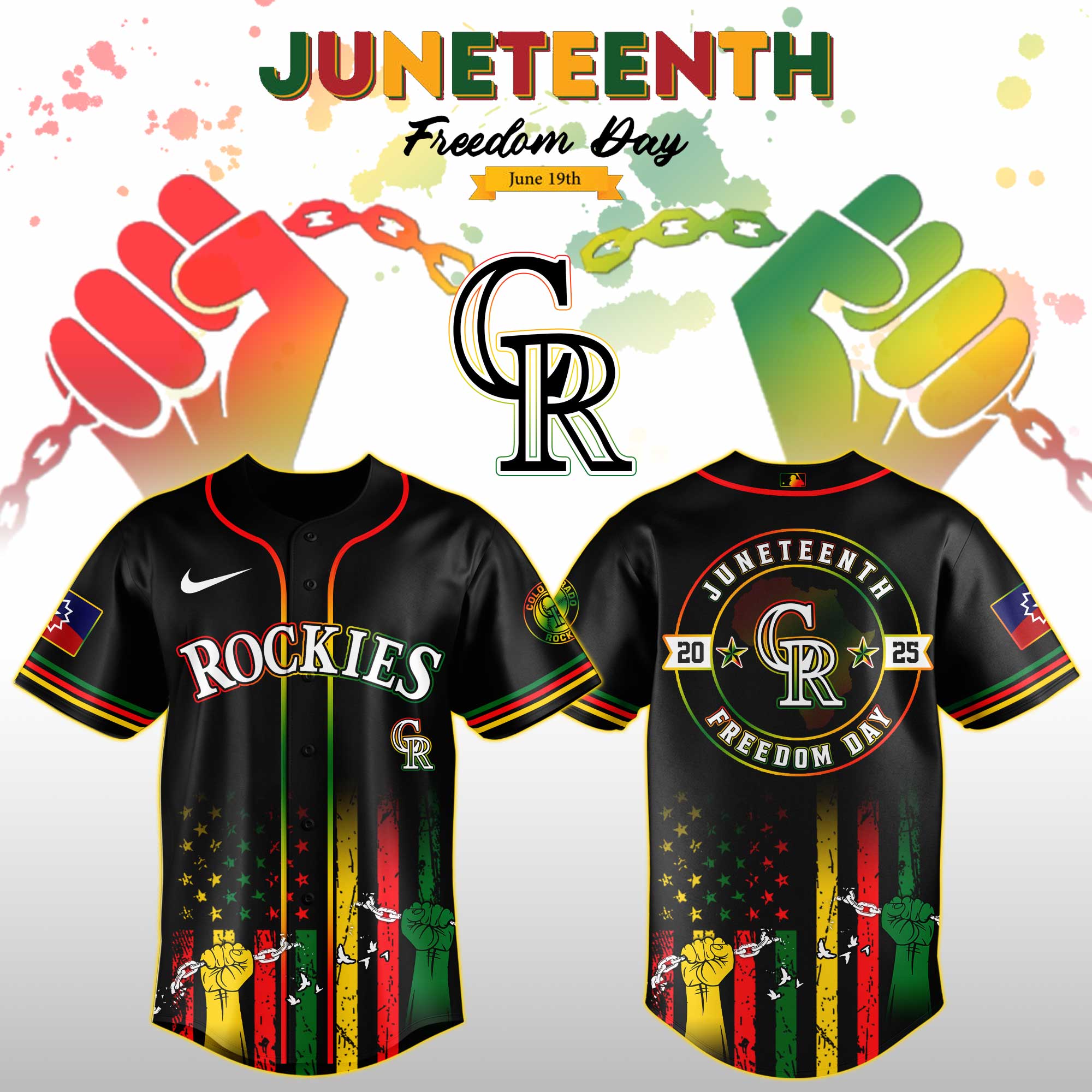 Colorado Rockies Mlb X Juneteenth Day Jersey Edition Jersey 2025 PT67738