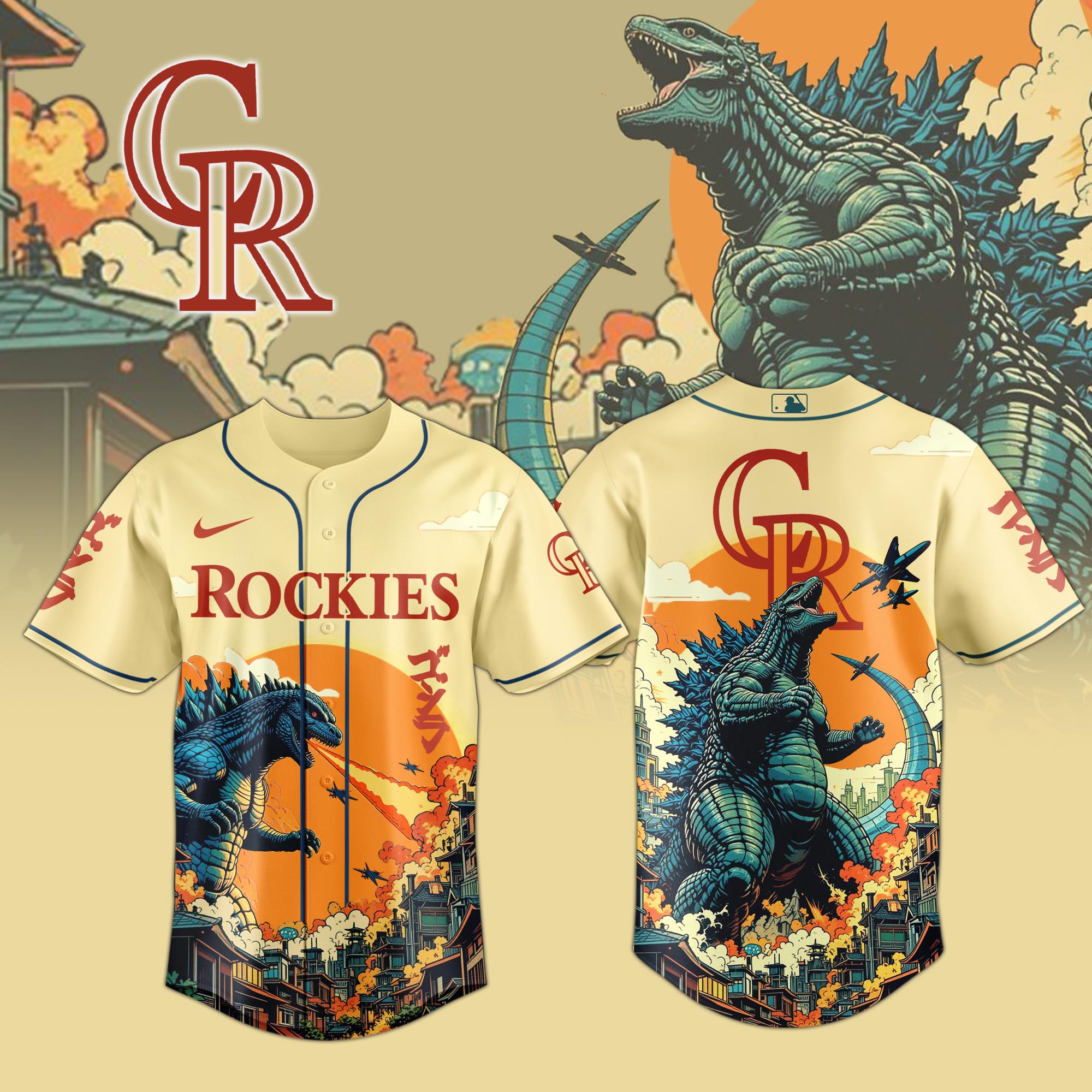 Colorado Rockies Special Godzilla Limited Edition Jersey PT72827