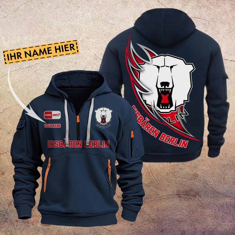 De Eisbren Berlin Quarter Zip Hoodie PT70721