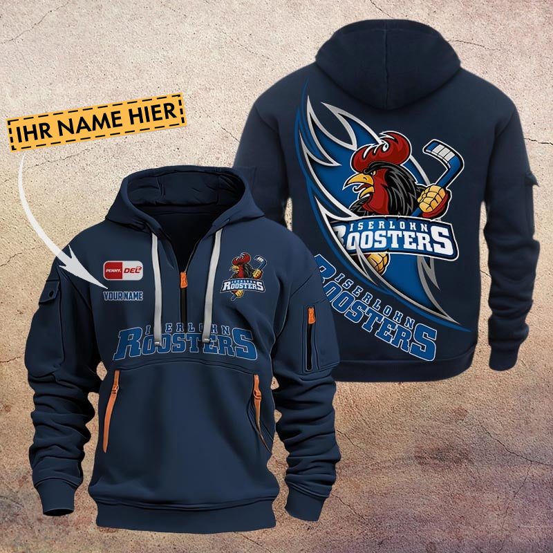 De Iserlohn Roosters Quarter Zip Hoodie PT70729