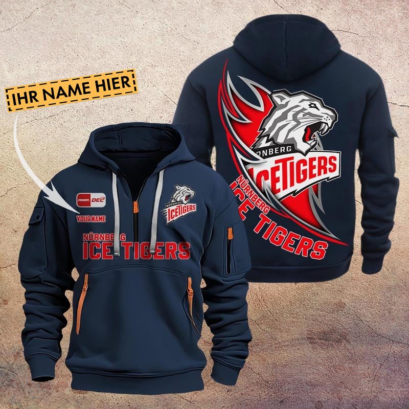 De Nrnberg Ice Tigers Quarter Zip Hoodie PT70734