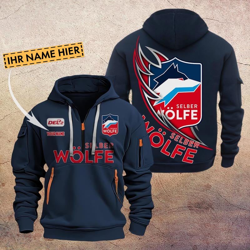 De Selber Wlfe Quarter Zip Hoodie PT70737