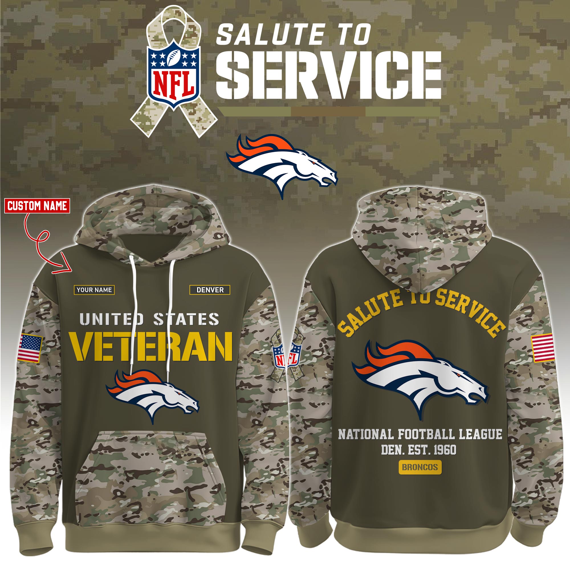 Denver Broncos Veteran Birthday Limited Editions Ver 3 PT76064