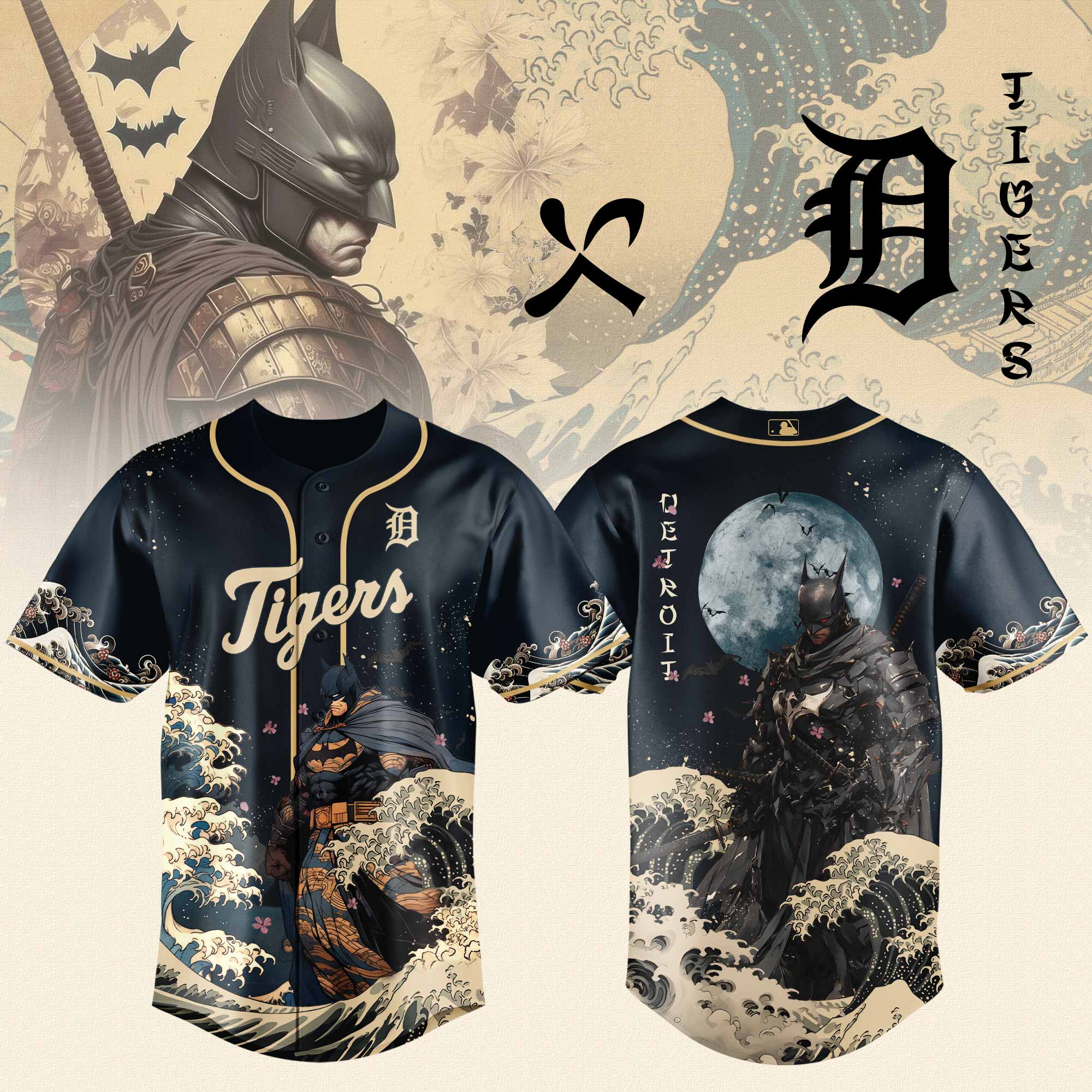 Detroit Tigers x Batman Night Limited Edition Jersey 2025 PT71790
