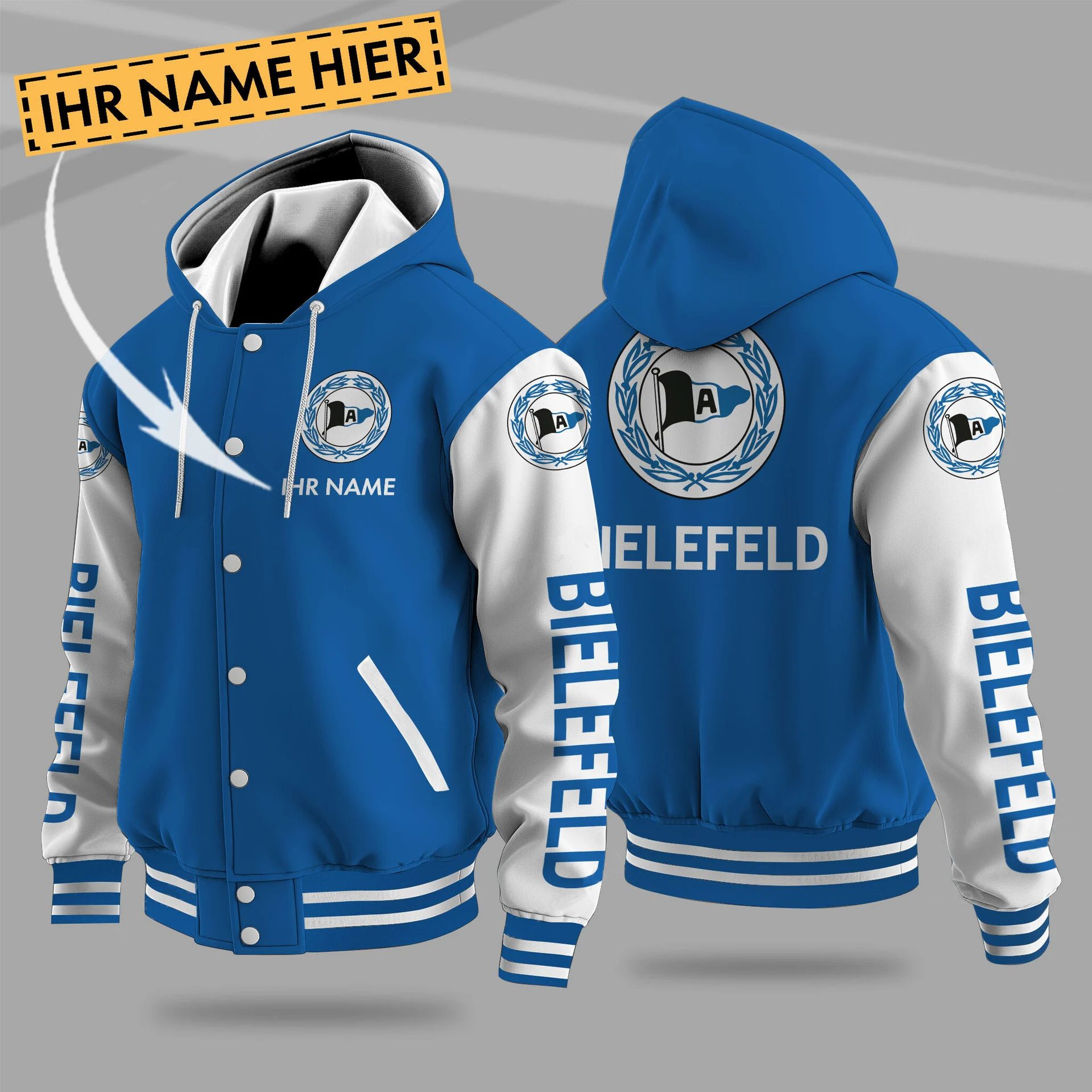 Dsc Arminia Bielefeld Hooded Baseball Jacket PT71268