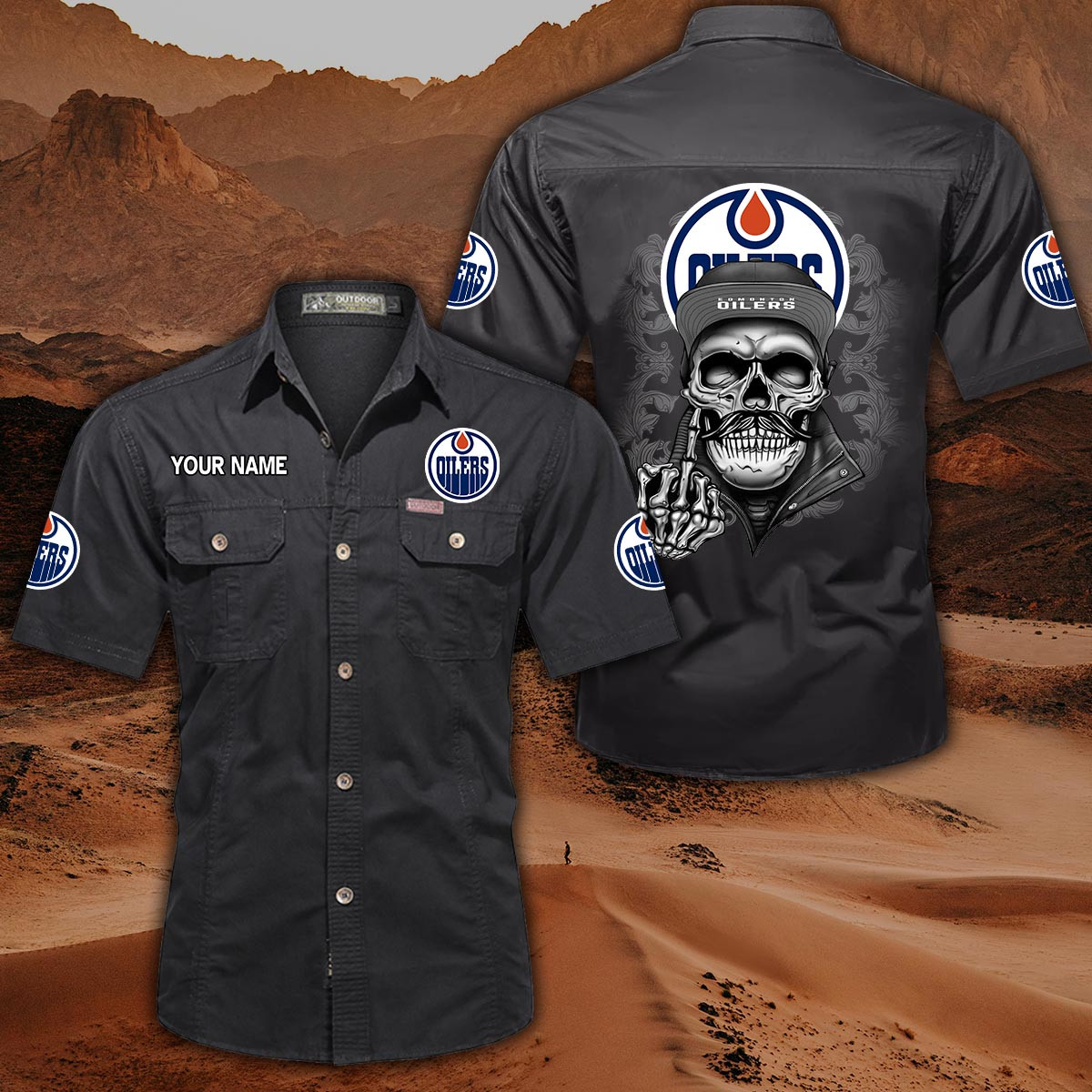 Edmonton Oilers Pocket Short Sleeve Shirt PT69542