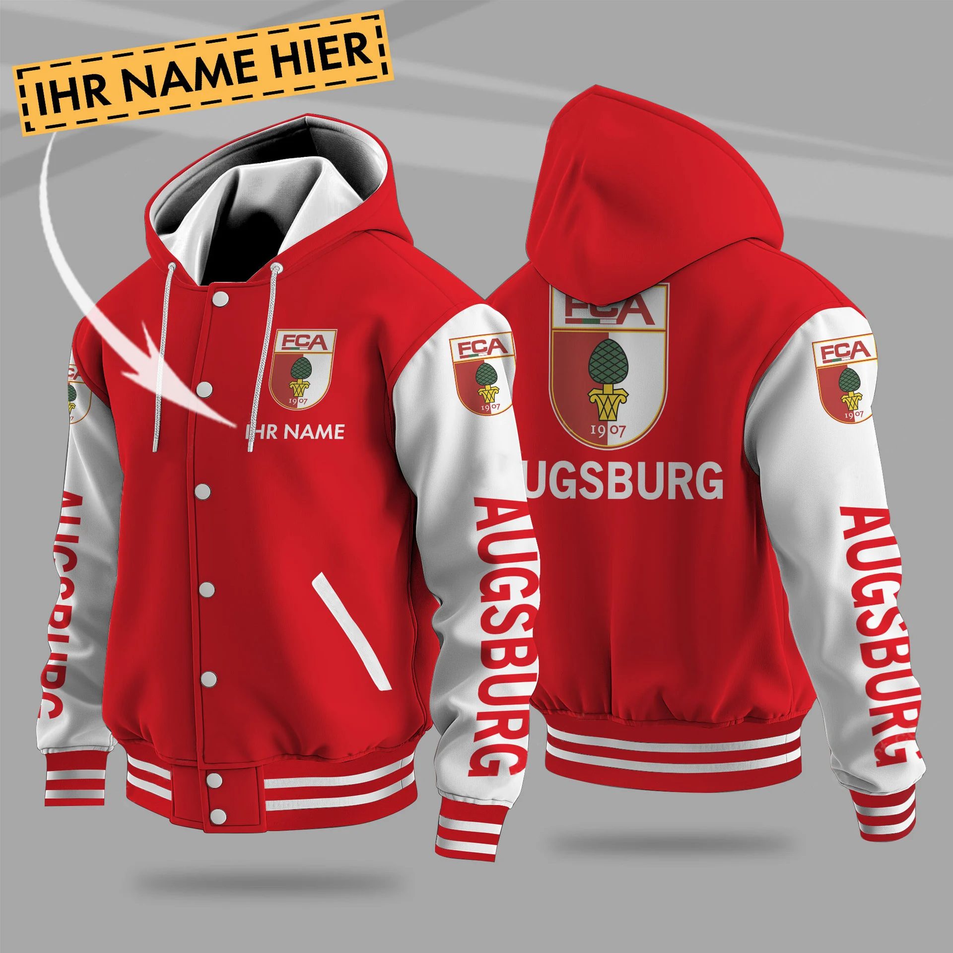 Fc Augsburg Hooded Baseball Jacket PT71271
