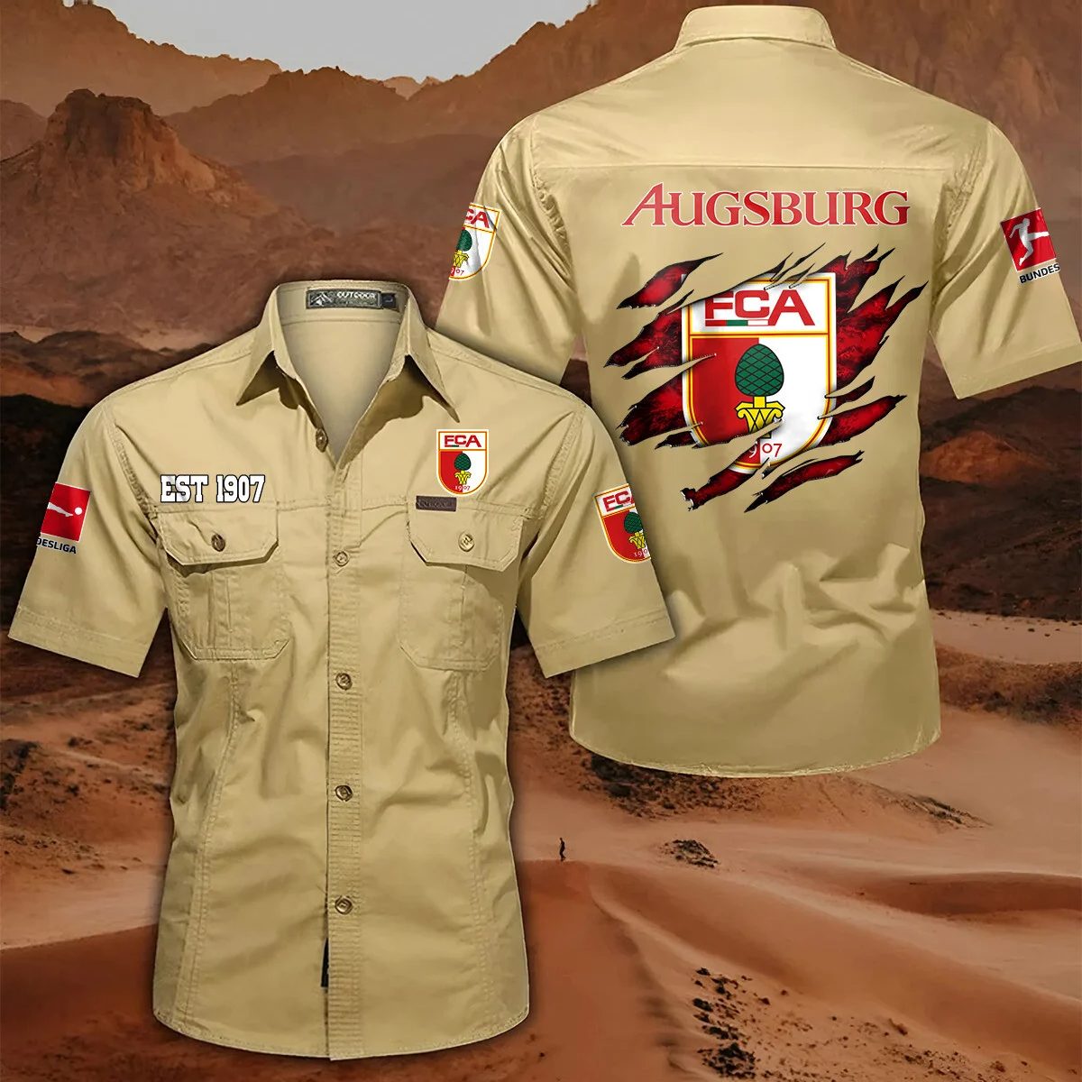Fc Augsburg Pocket Short Sleeve Shirt PT71359
