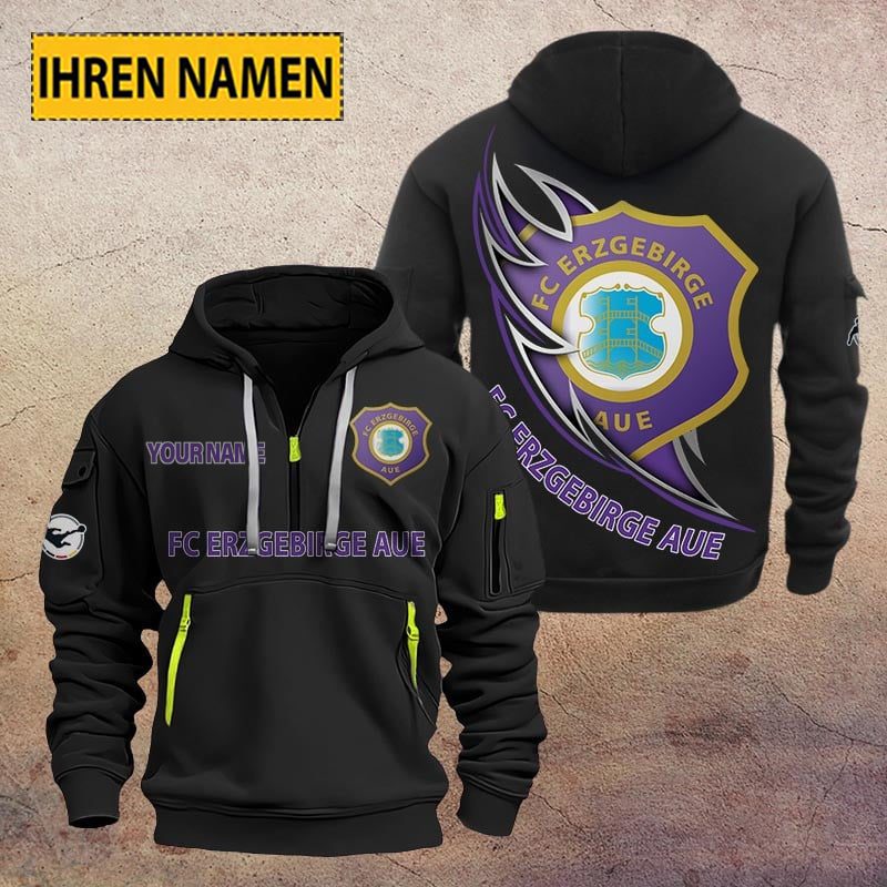 Fc Erzgebirge Aue Quarter Zip Hoodie PT70774