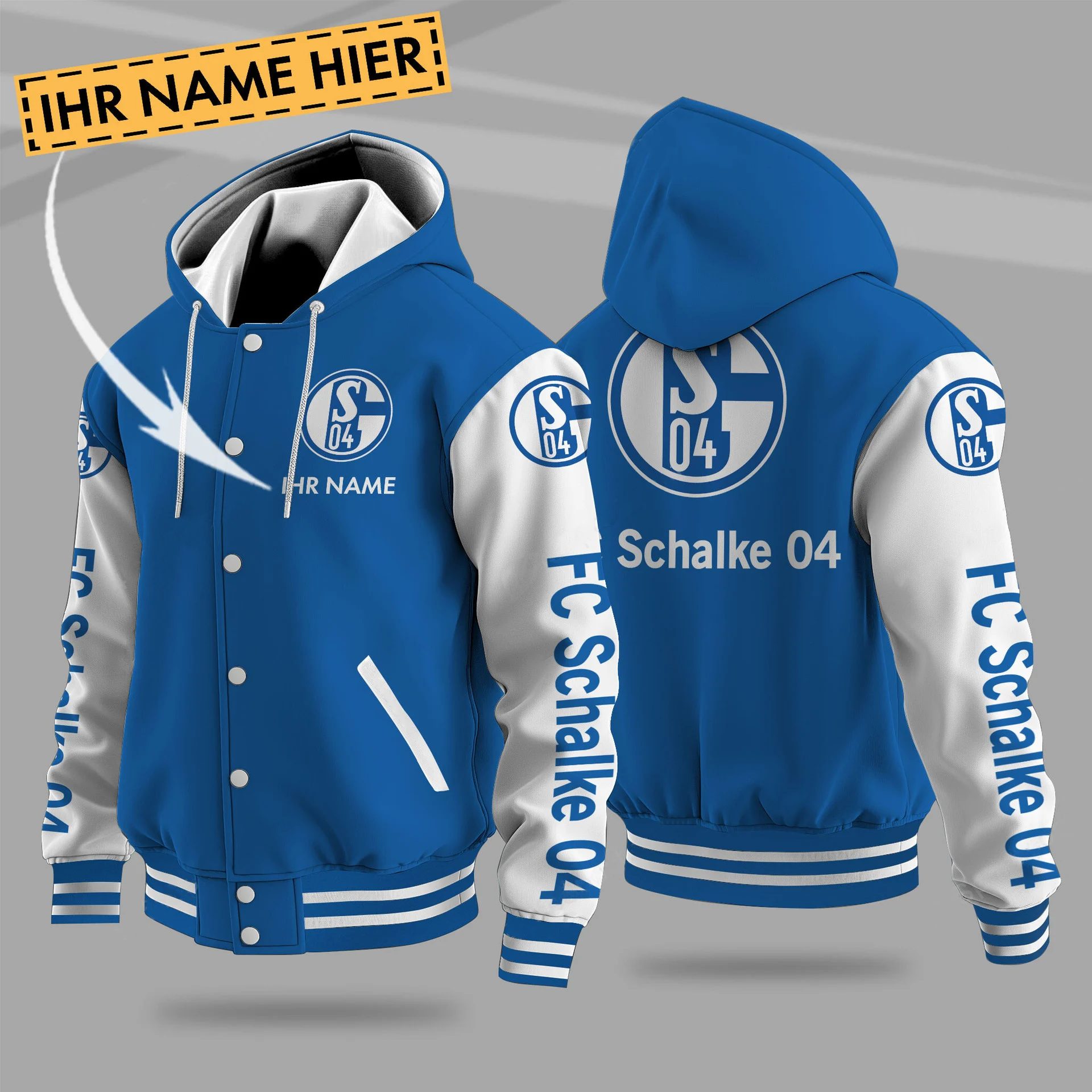 Fc Schalke 04 Hooded Baseball Jacket PT71275