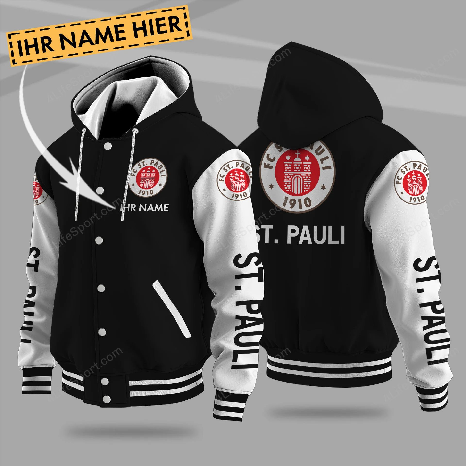 Fc St Pauli Hooded Baseball Jacket PT71276