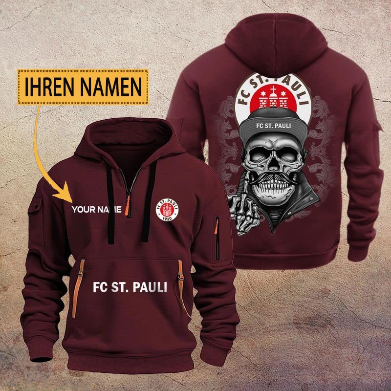 Fc St Pauli Quarter Zip Hoodie PT70789