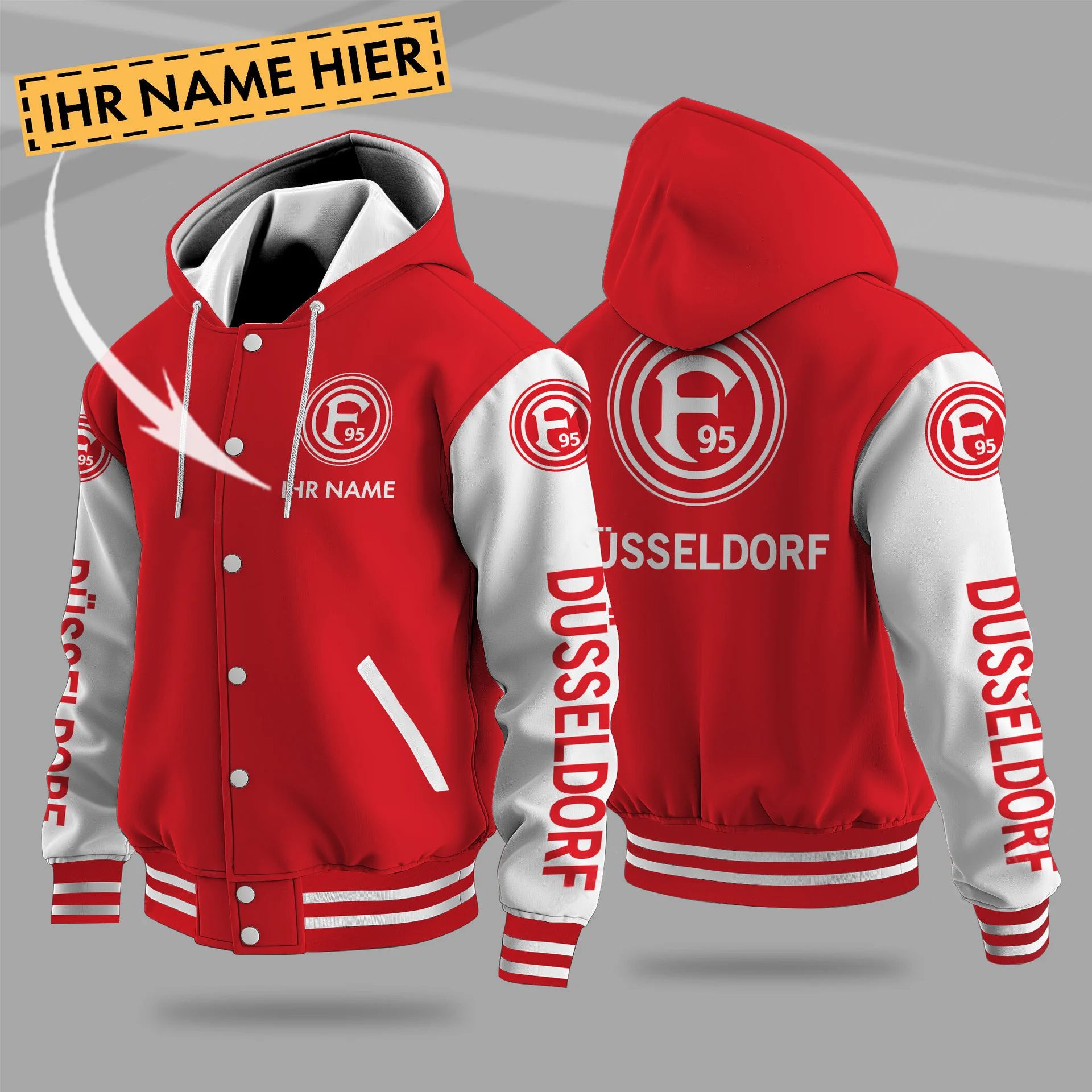 Fortuna Dusseldorf Hooded Baseball Jacket PT71277