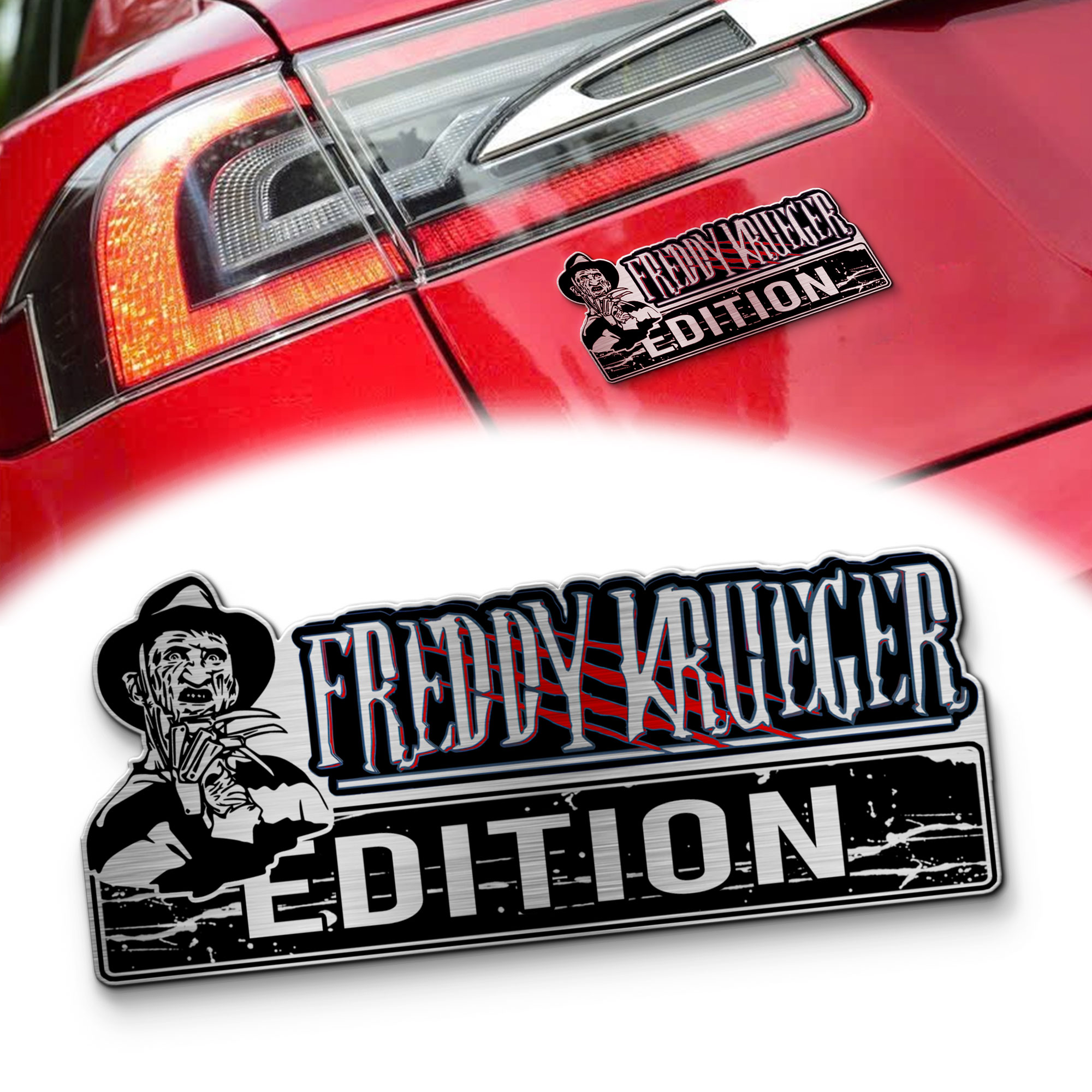 Freddy Krueger Edition Laser Engraved Car Name Emblem MS10185