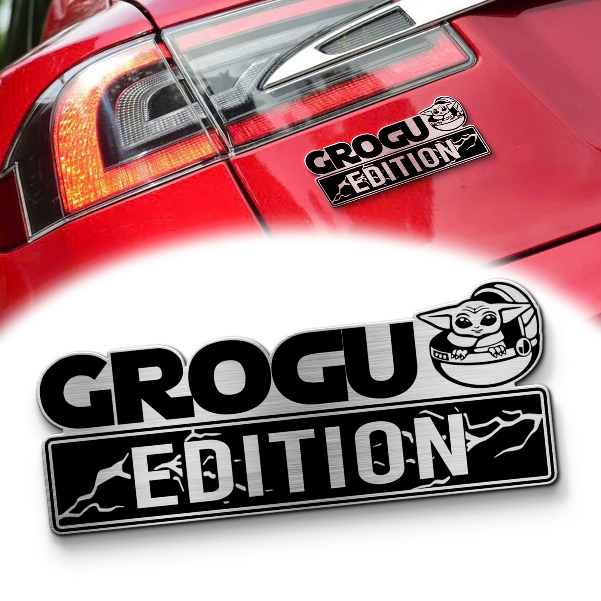 Grogu Edition Laser-engraved Car Badge MS10218