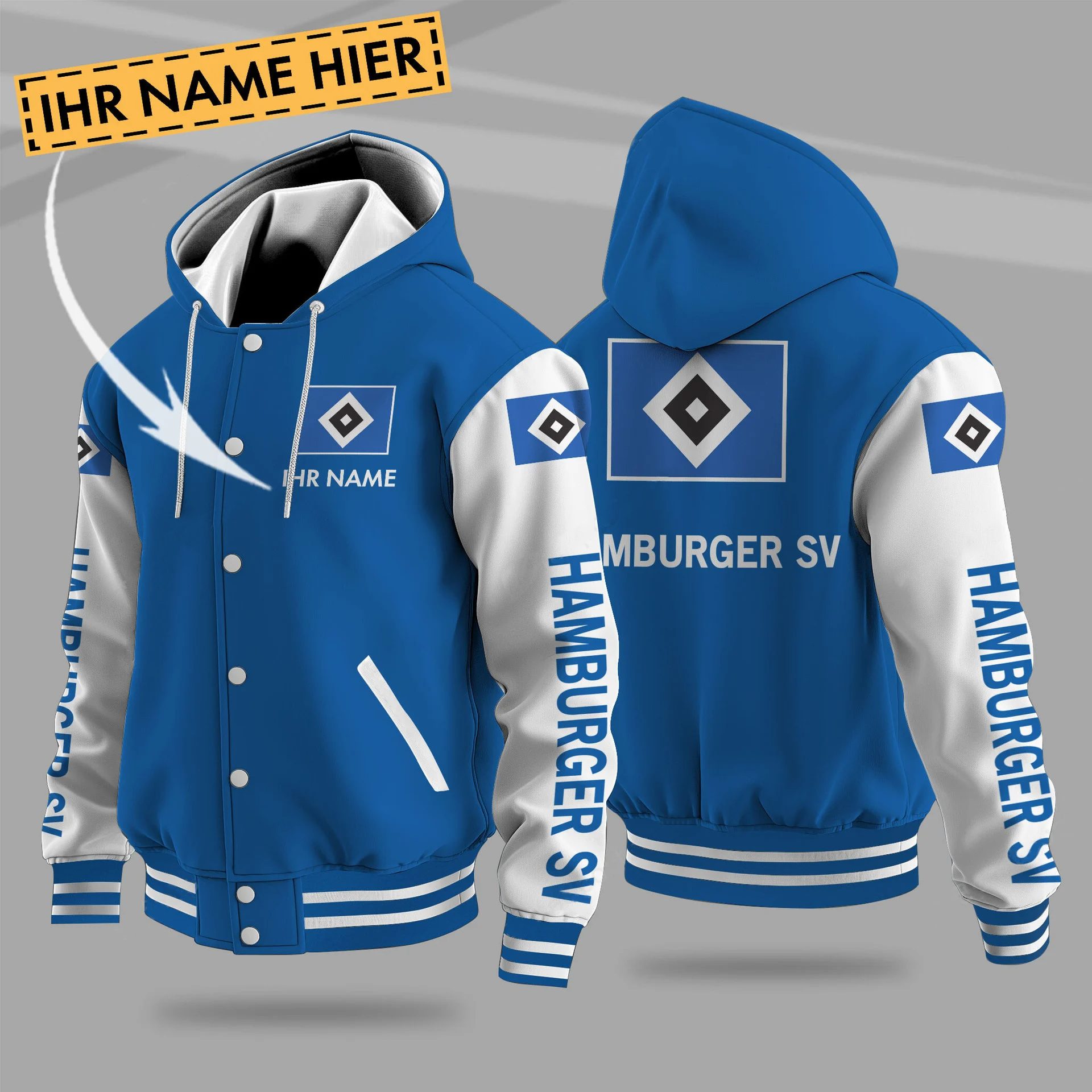 Hamburger Sv Hooded Baseball Jacket PT71278