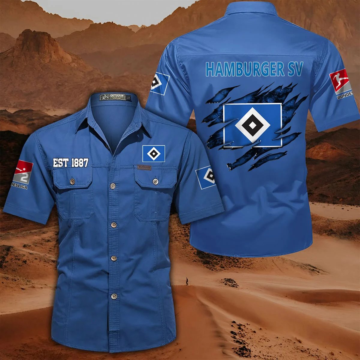 Hamburger Sv Pocket Short Sleeve Shirt PT71378