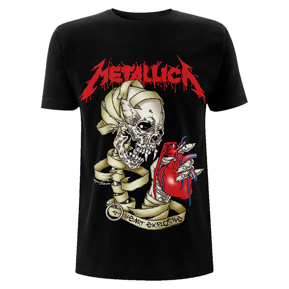 Heart Explosive Back Print Slim Fit T-shirt MS00858