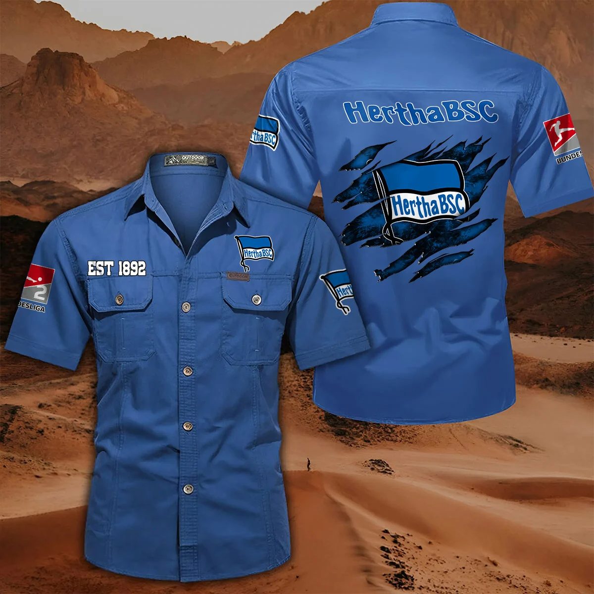 Hertha Bsc Pocket Short Sleeve Shirt PT71384