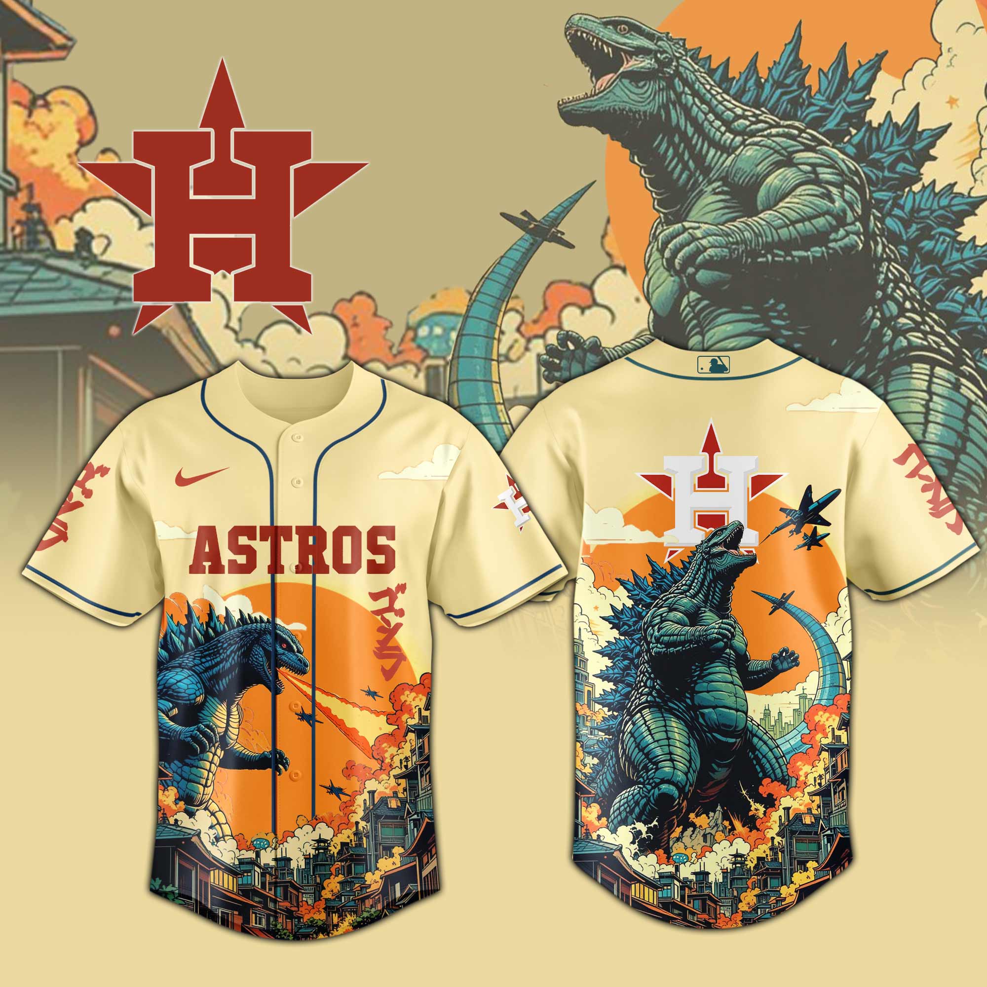 Houston Astros Special Godzilla Limited Edition Jersey PT72817