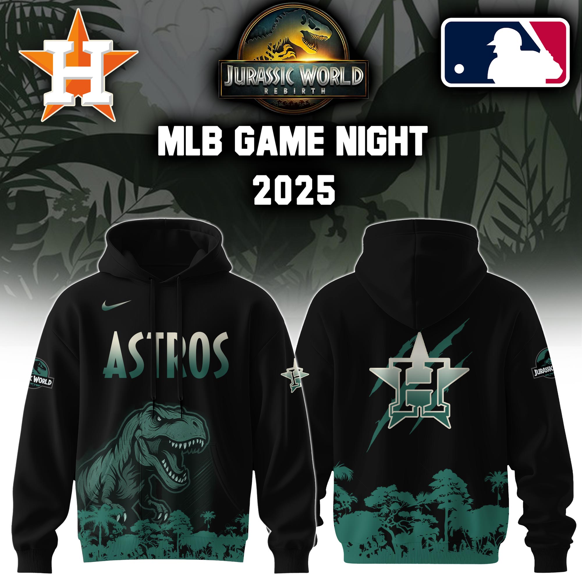 Houston Astros X Jurassic World Hooide Colab 2025 Editons Limited PT70191