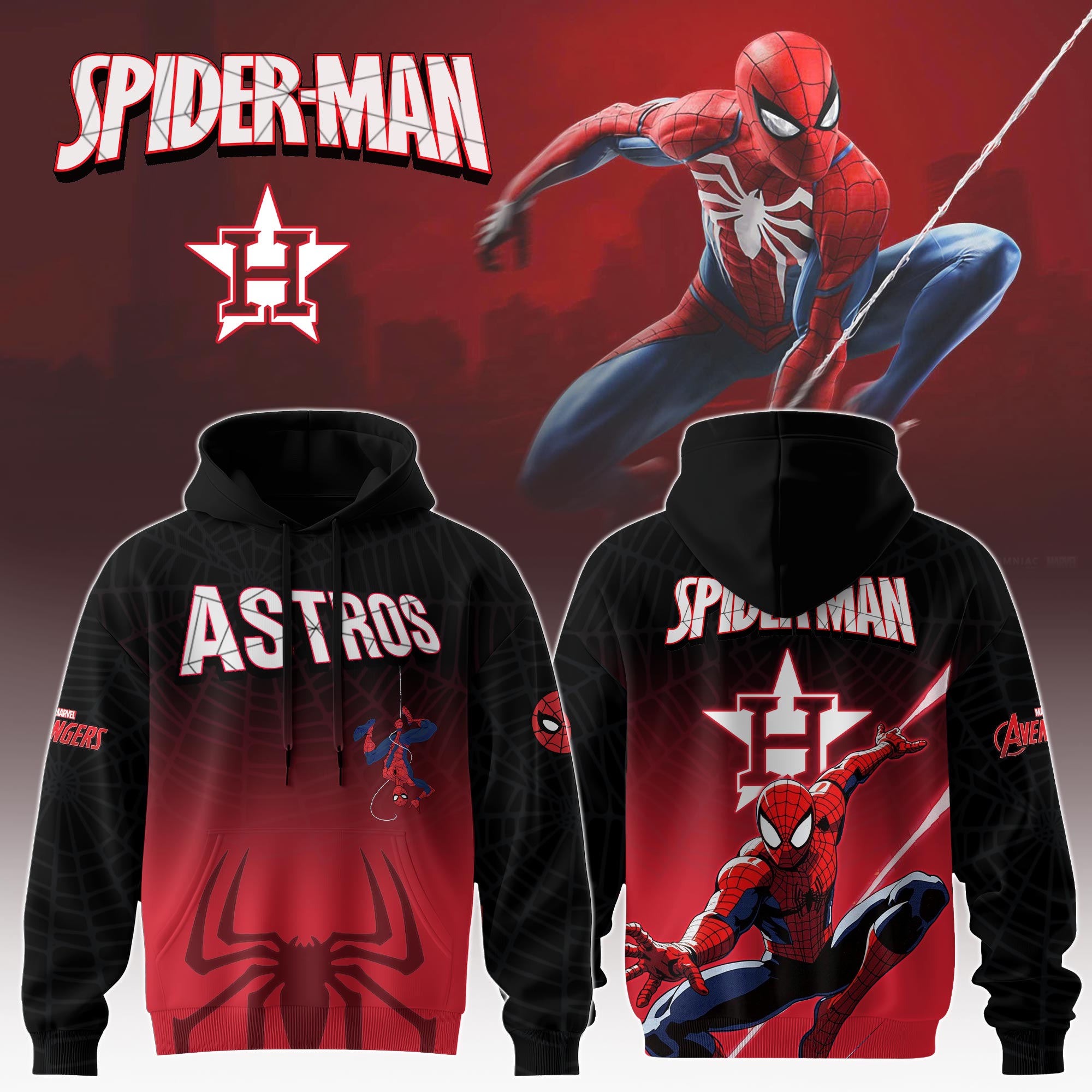 Houston Astros X Spider Man Game Night Special Edition Hoodie MS06505