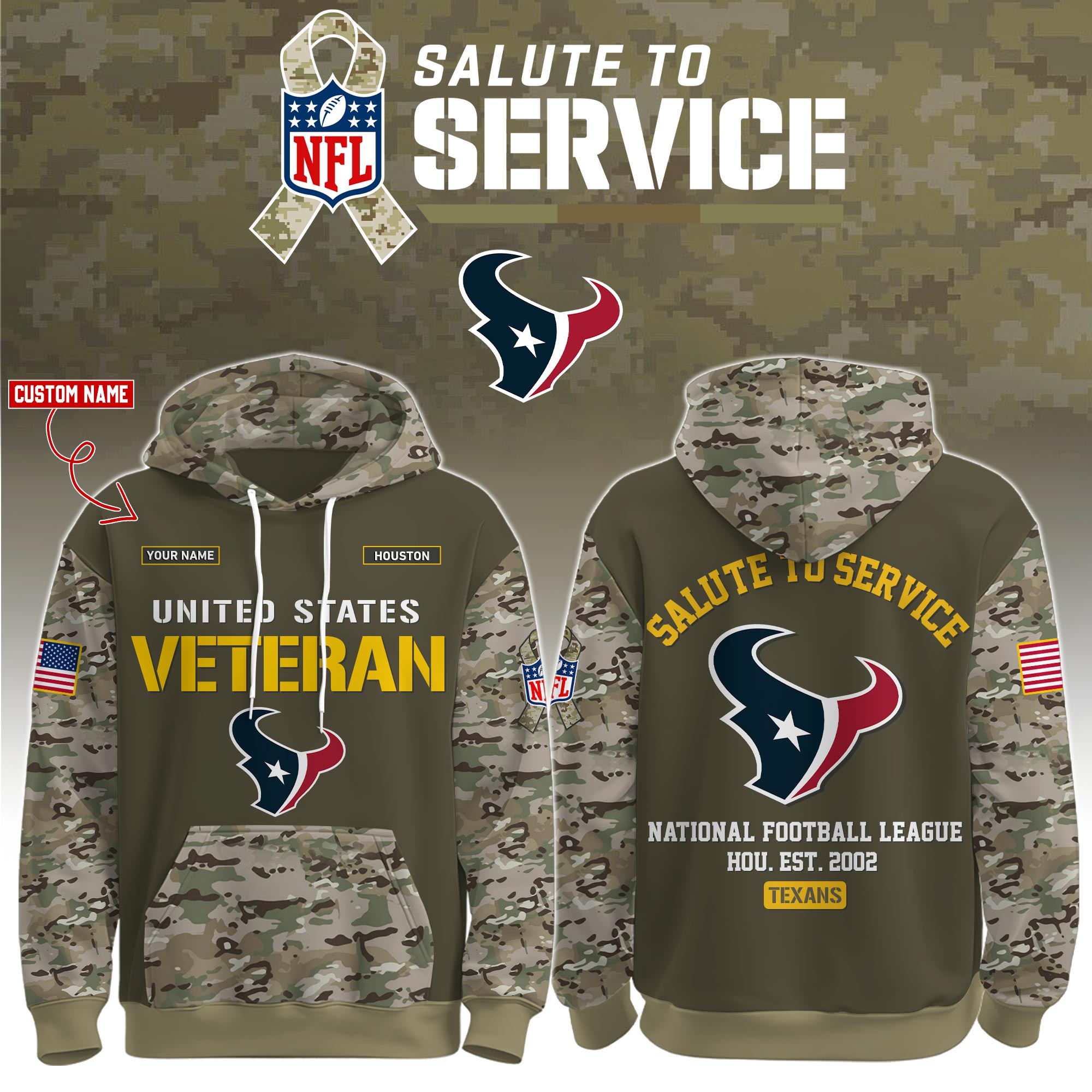 Houston Texans Veteran Birthday Limited Editions Ver 3 PT76073