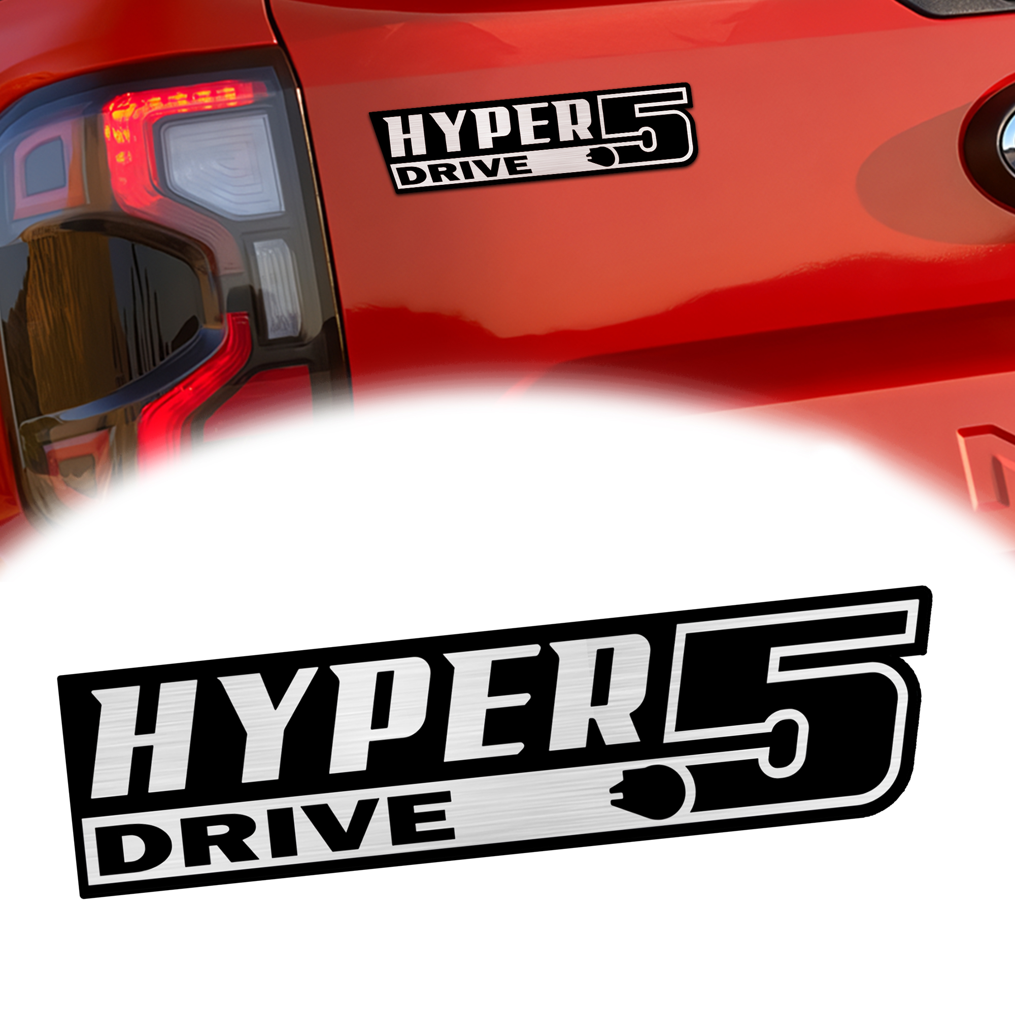 Hyper Drive 5 Laser Engraved Car Emblem MS10234