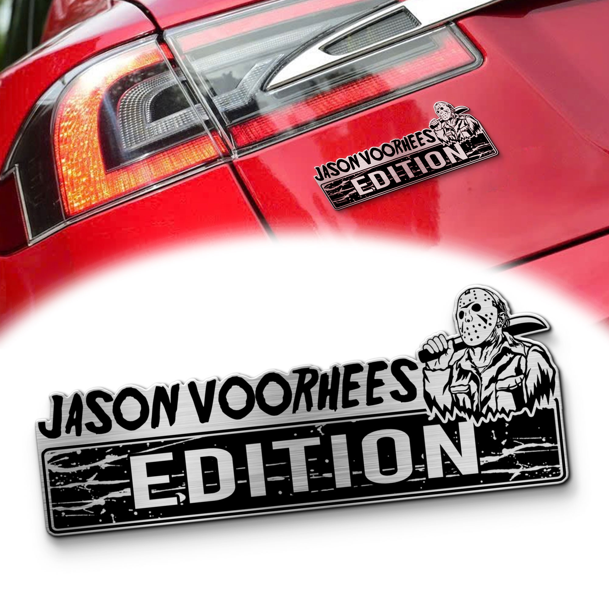 Jason Voorhees Edition Laser Engraved Car Name Emblem MS10188
