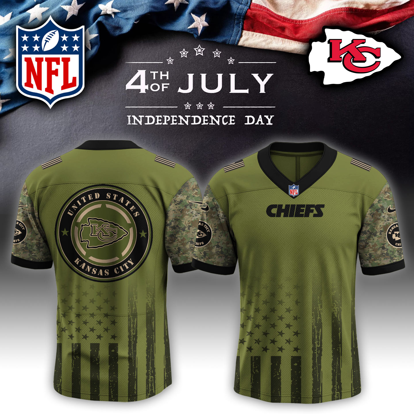 Kansas City Chiefs NFL x Independent Day Jersey PT70256