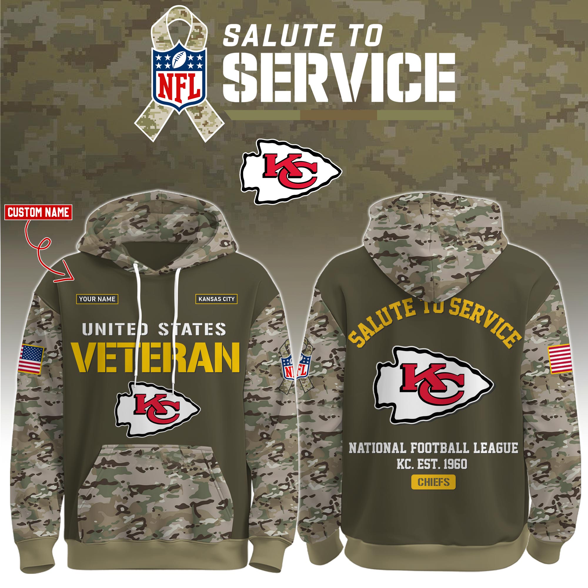 Kansas City Chiefs Veteran Birthday Limited Editions Ver 3 PT76082