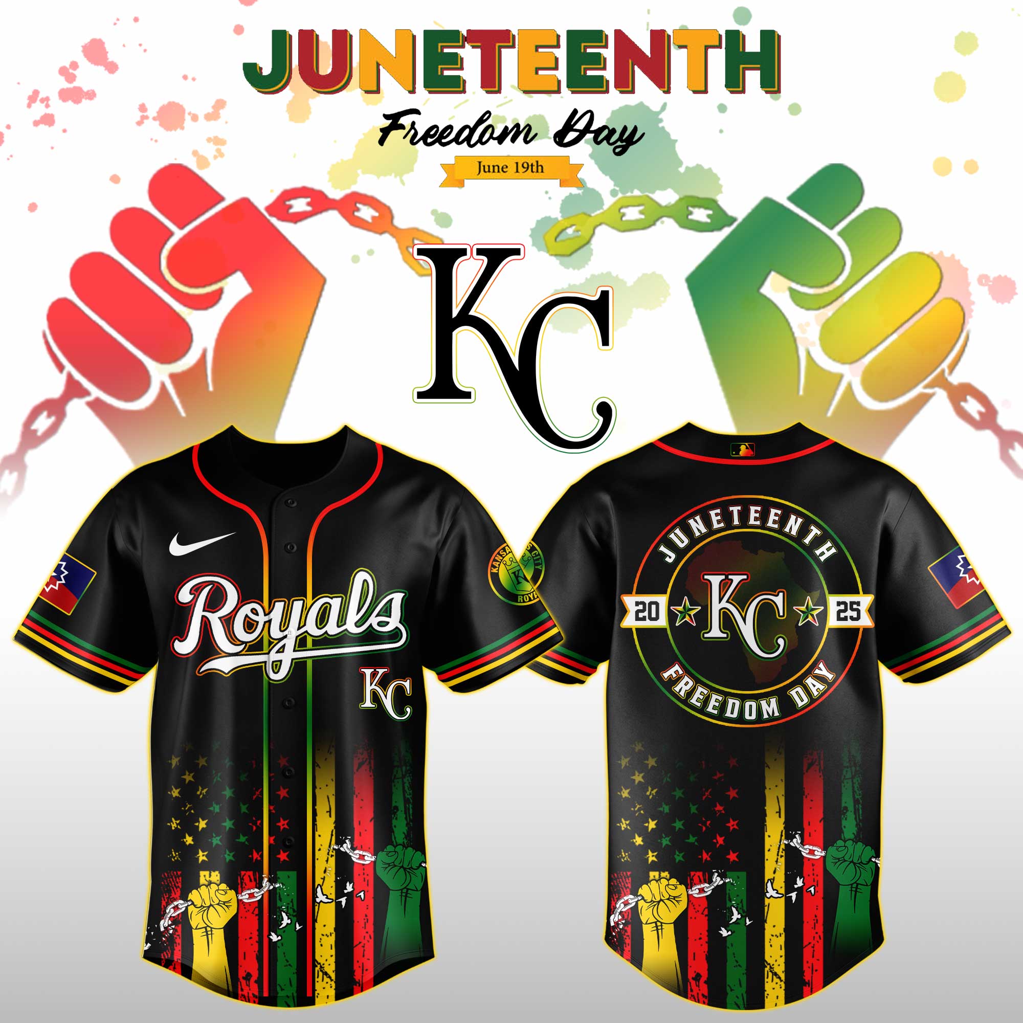 Kansas City Royals Mlb X Juneteenth Day Jersey Edition Jersey 2025 PT67723