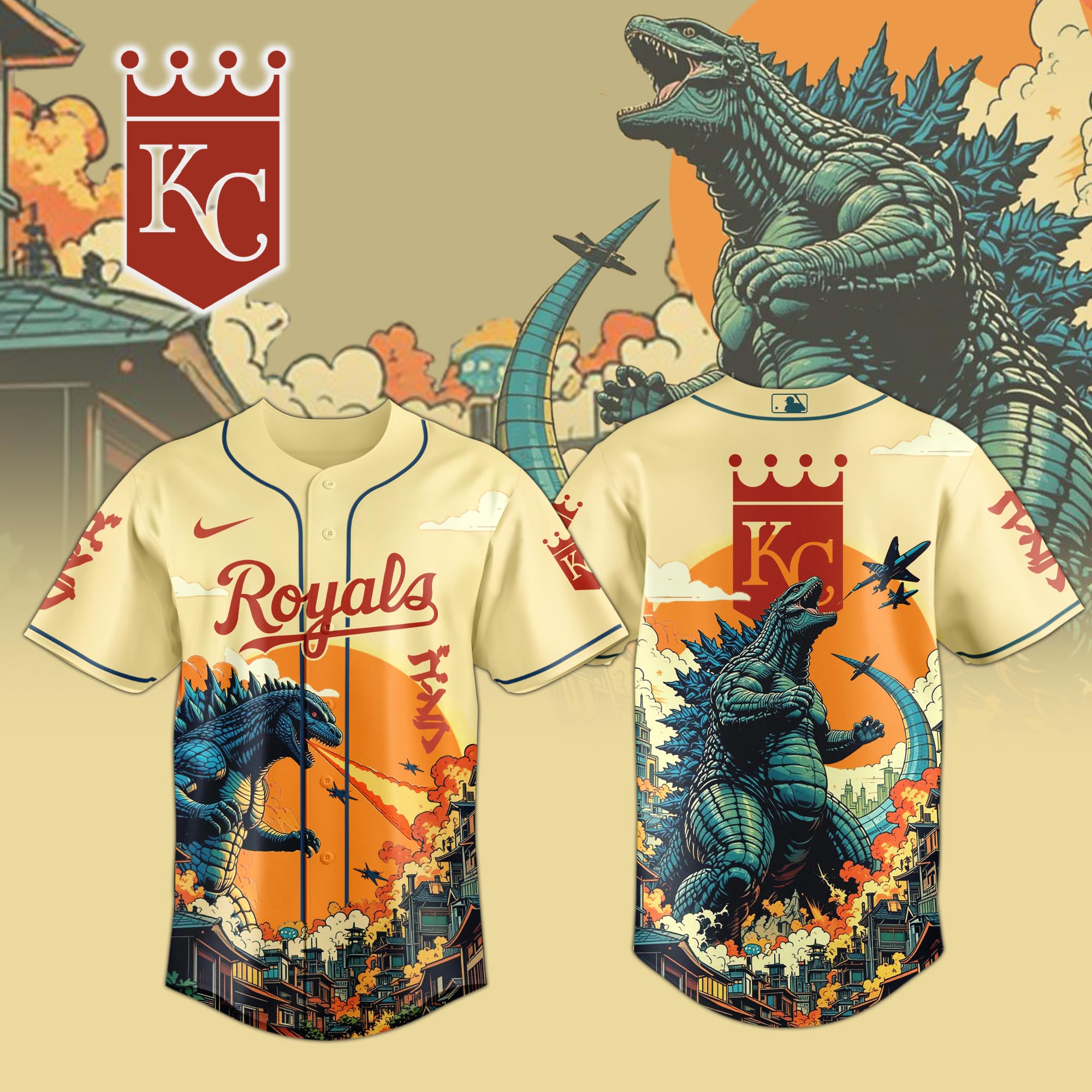 Kansas City Royals Special Godzilla Limited Edition Jersey PT72829