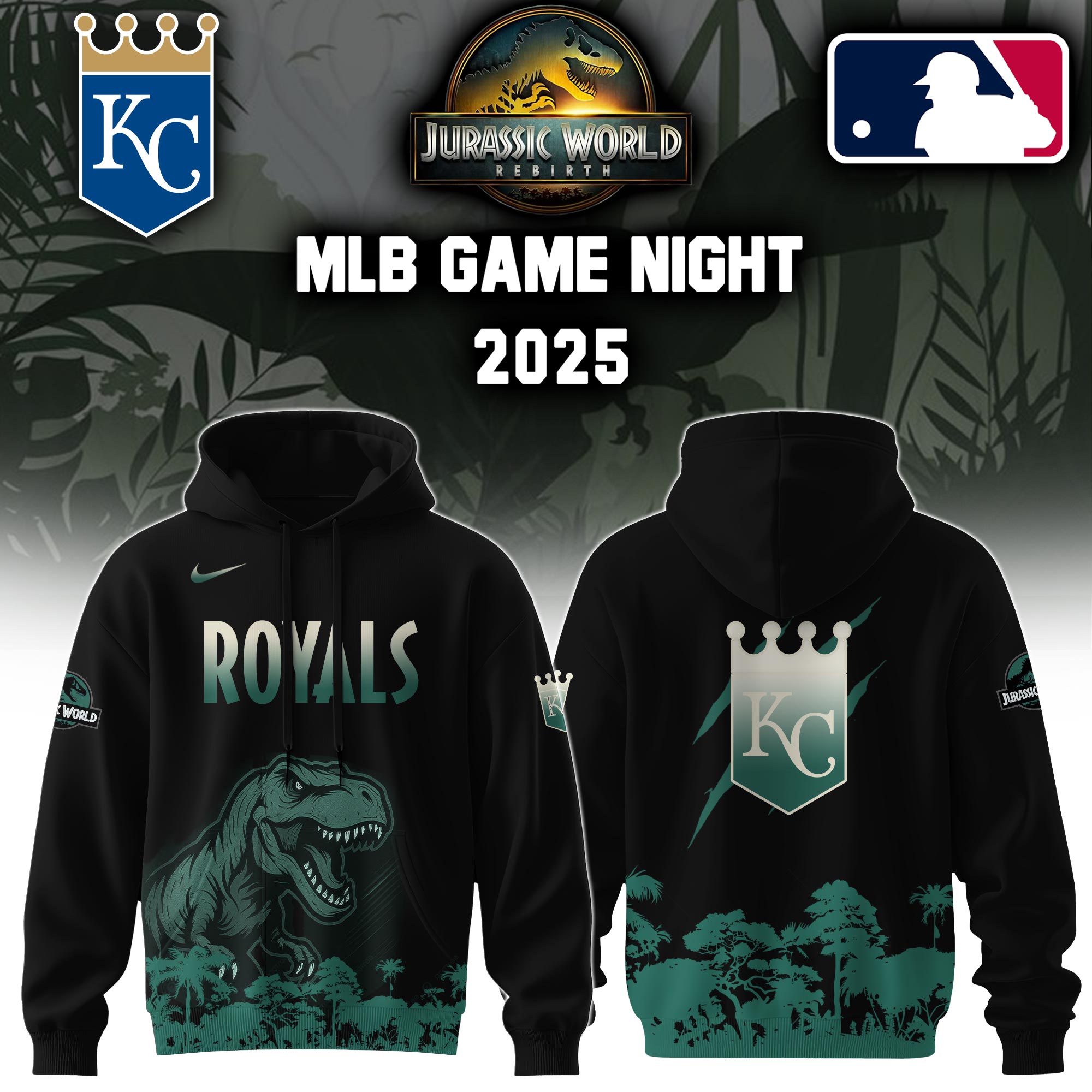 Kansas City Royals X Jurassic World Hooide Colab 2025 Editons Limited PT70195